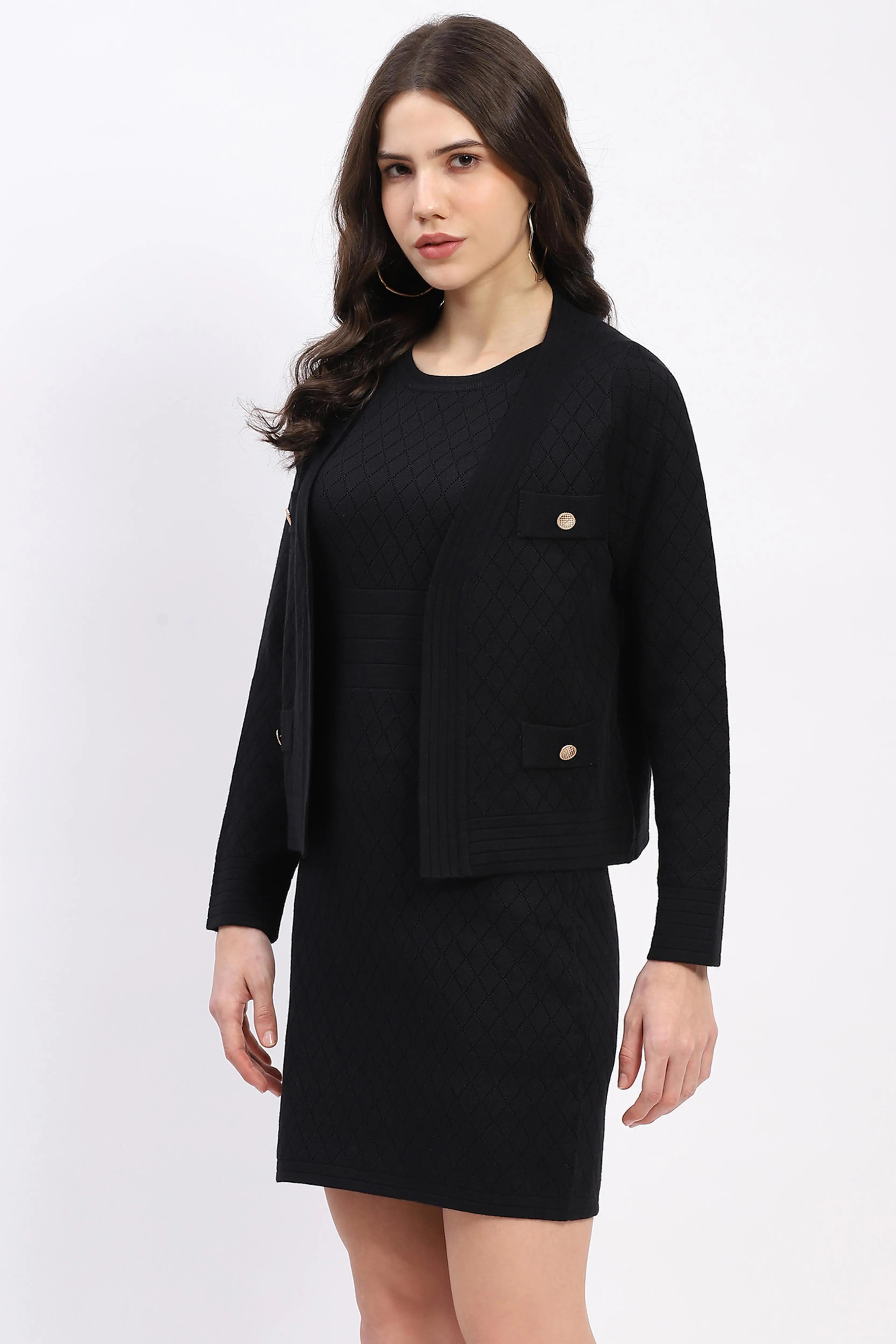 Black Winter Dress Set - Global Republic