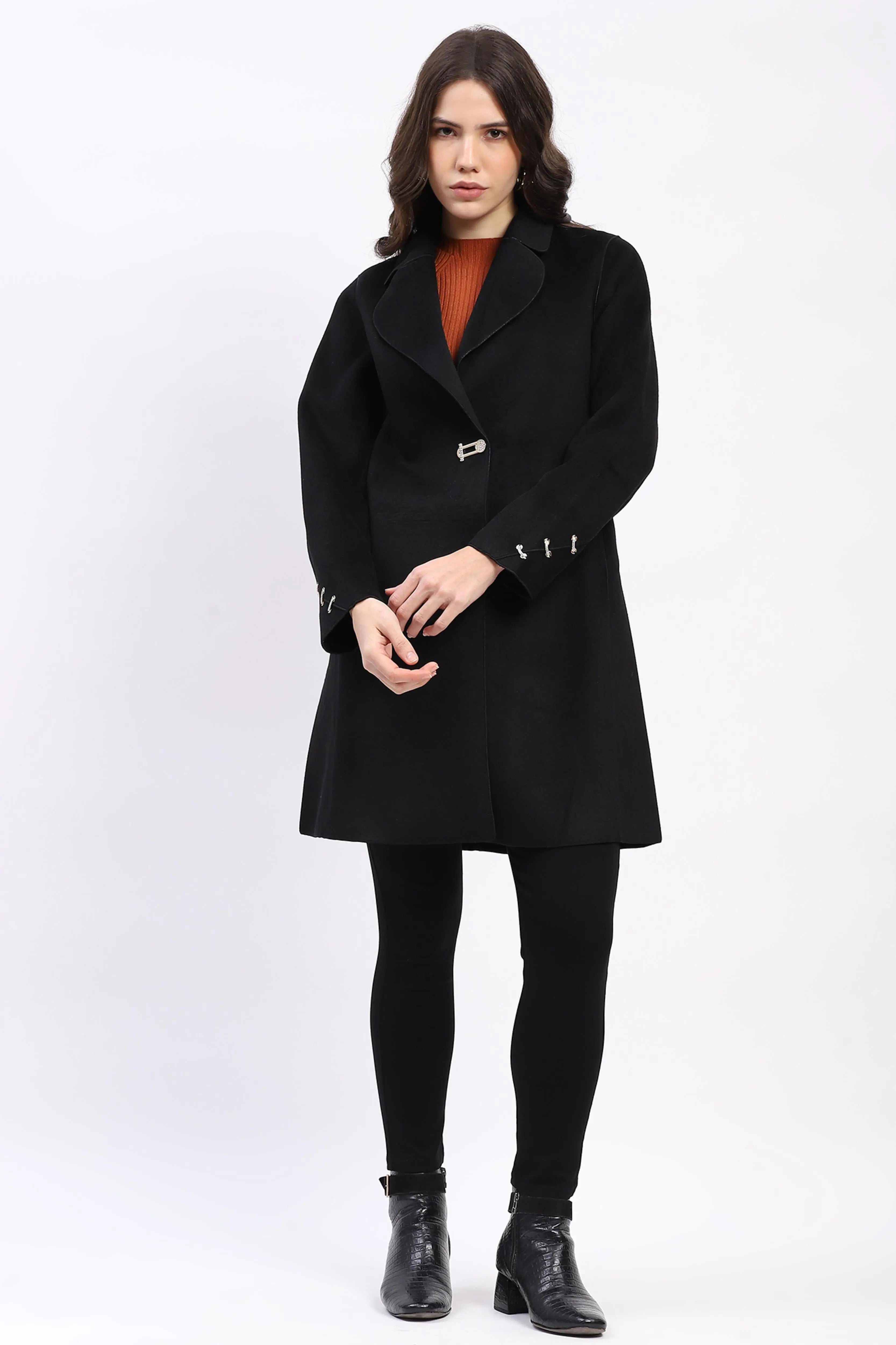 Winter Luxe Black Coat - Global Republic