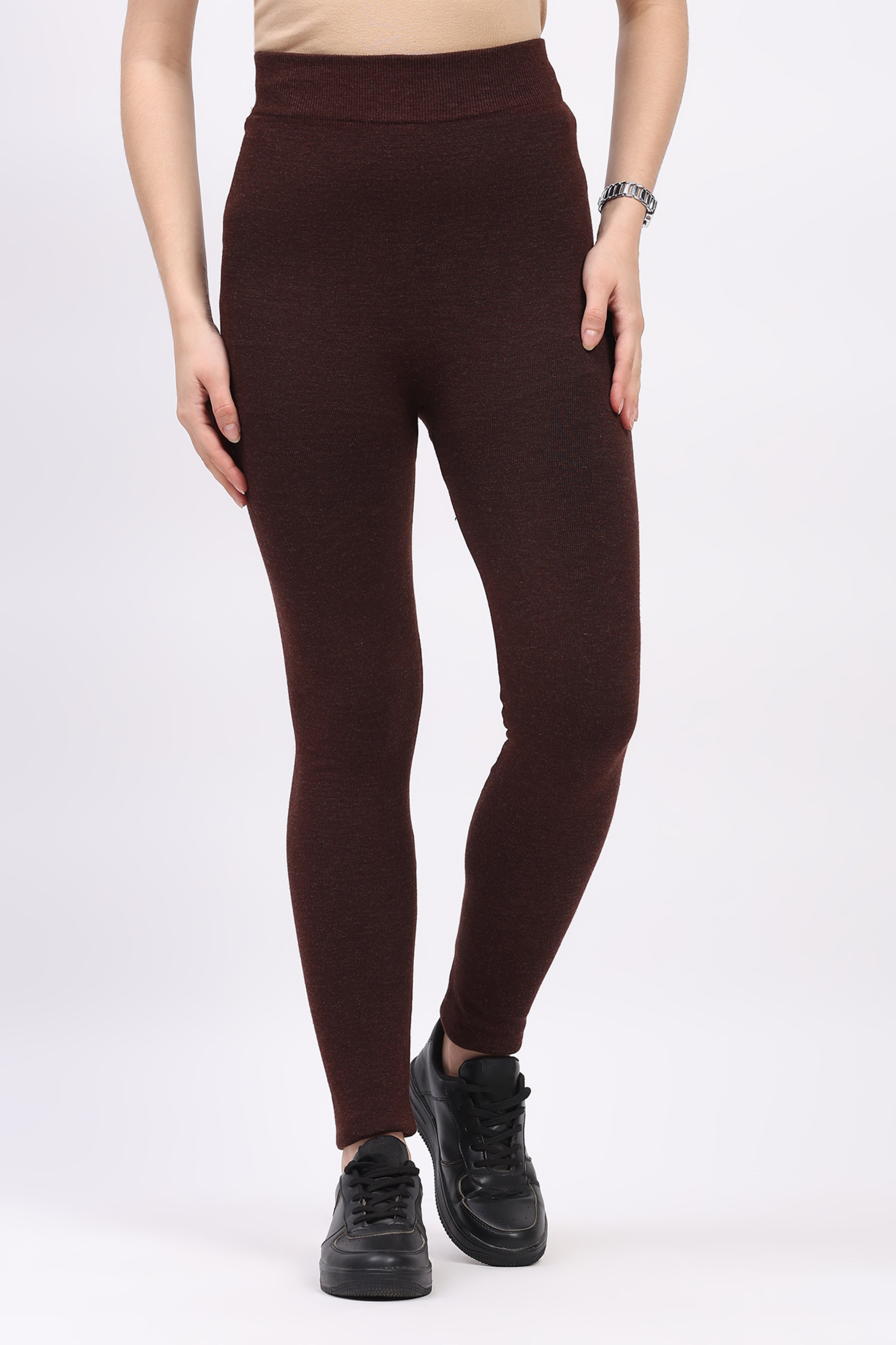 Brown Super-Stretch Winter Leggings