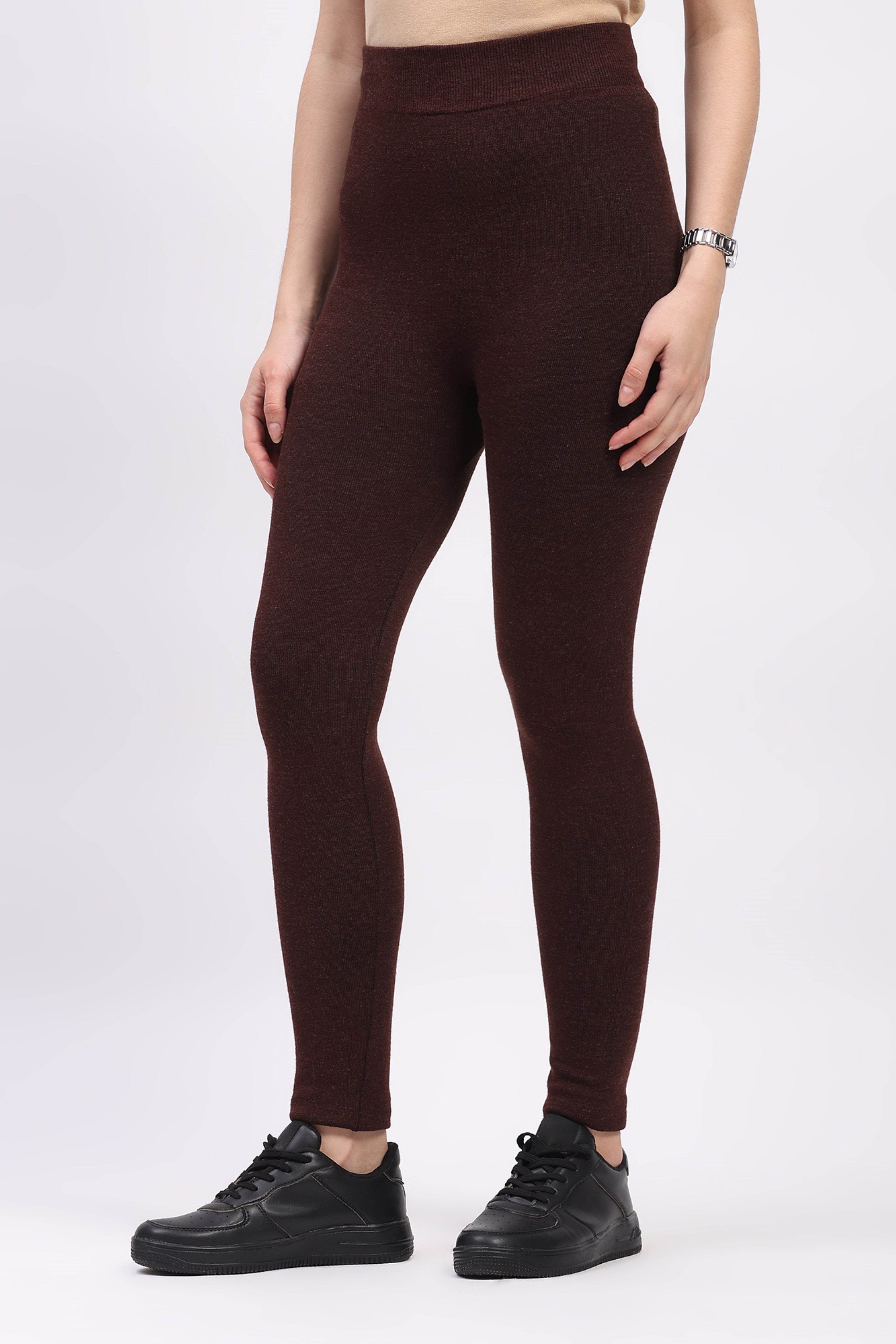Brown Super-Stretch Winter Leggings