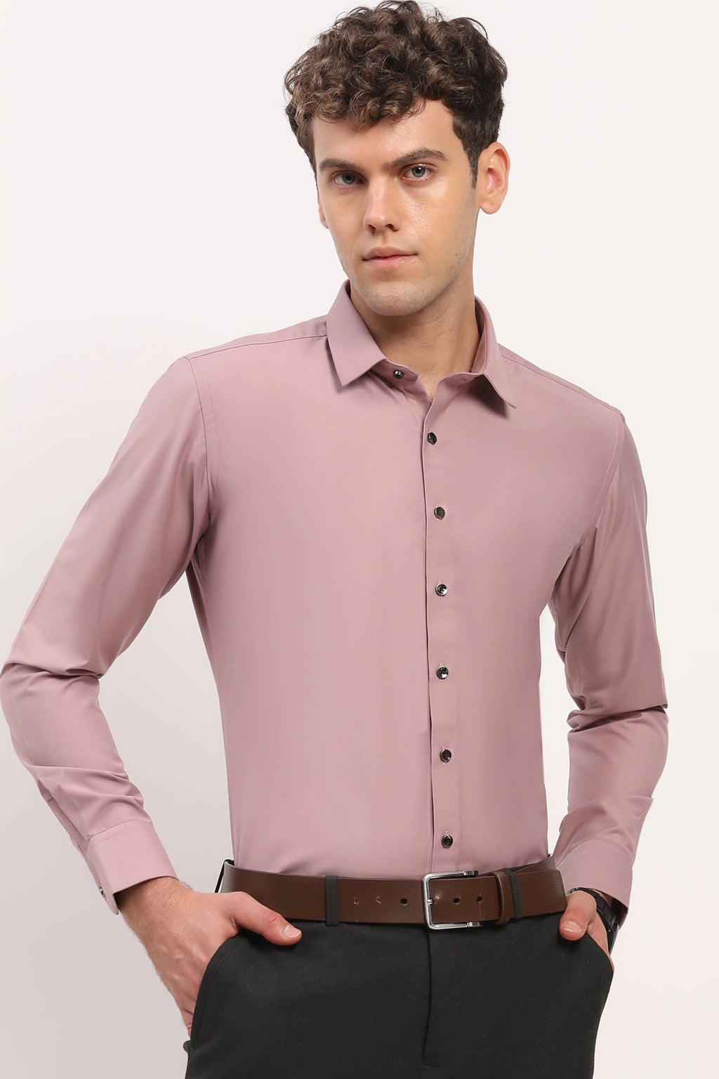 Luxury Mauve Casual Shirt - Stylish Everyday Wear for Modern Comfort