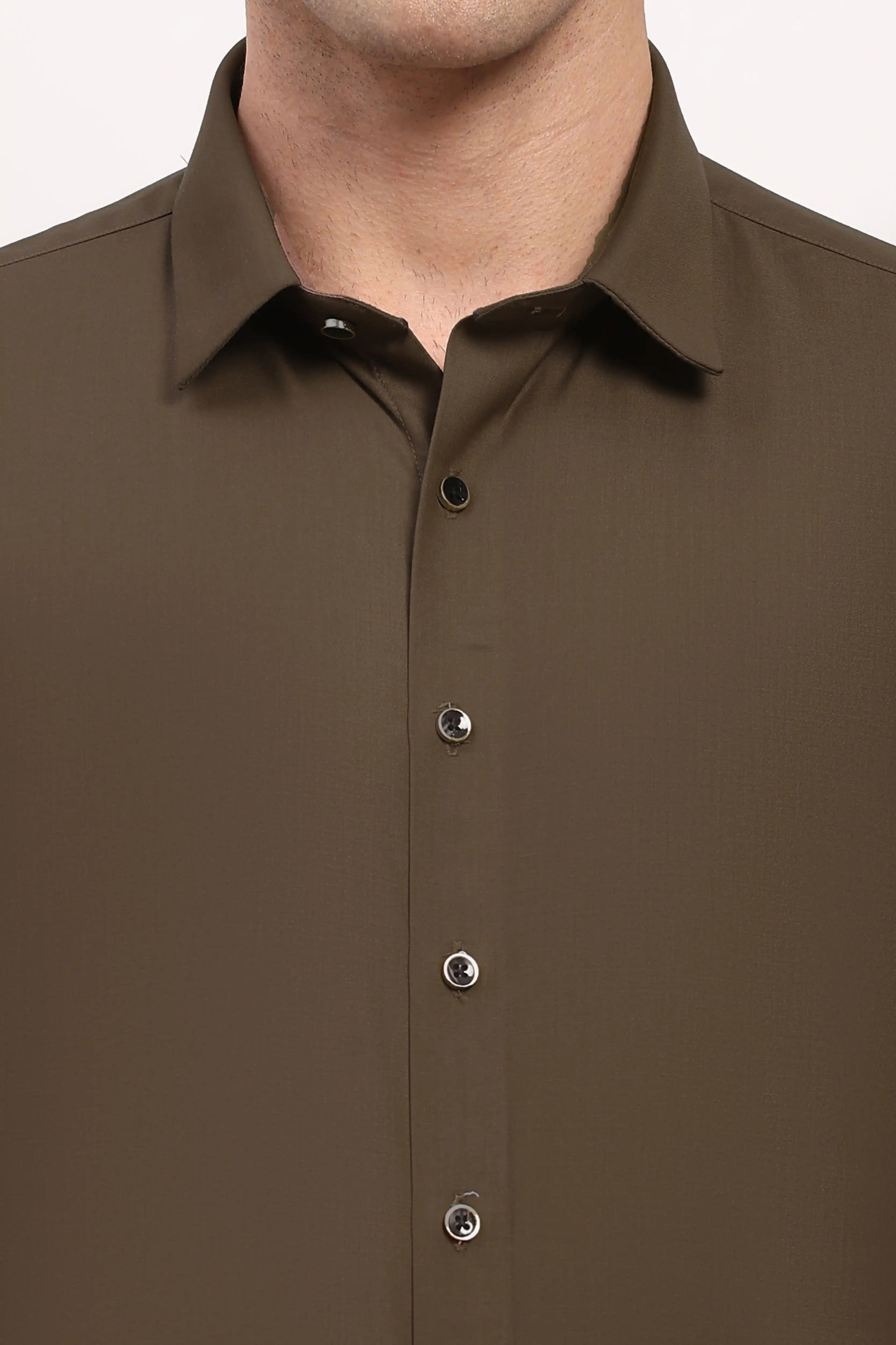 Luxury Olive Casual Shirt