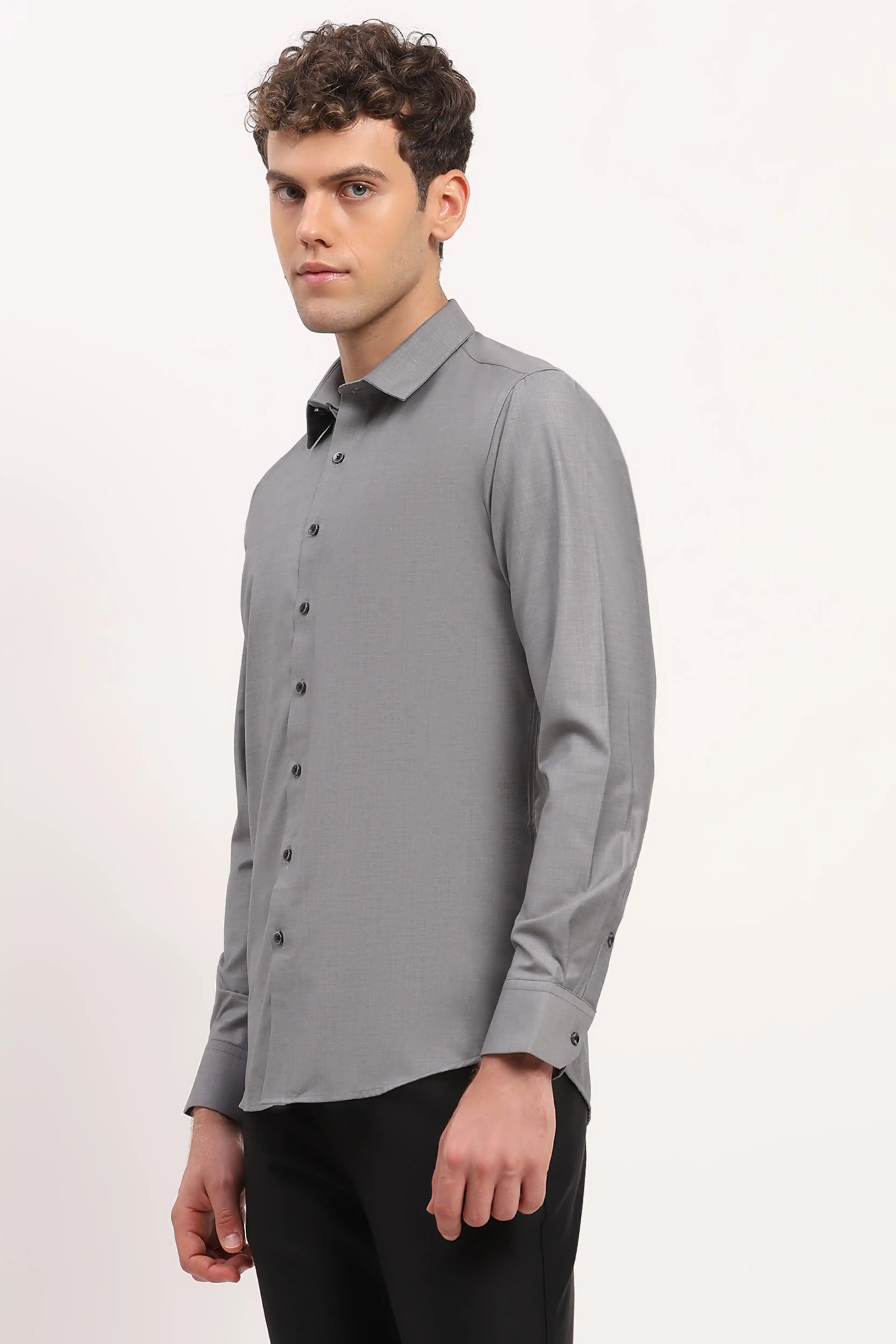 Luxury Grey Casual Shirt