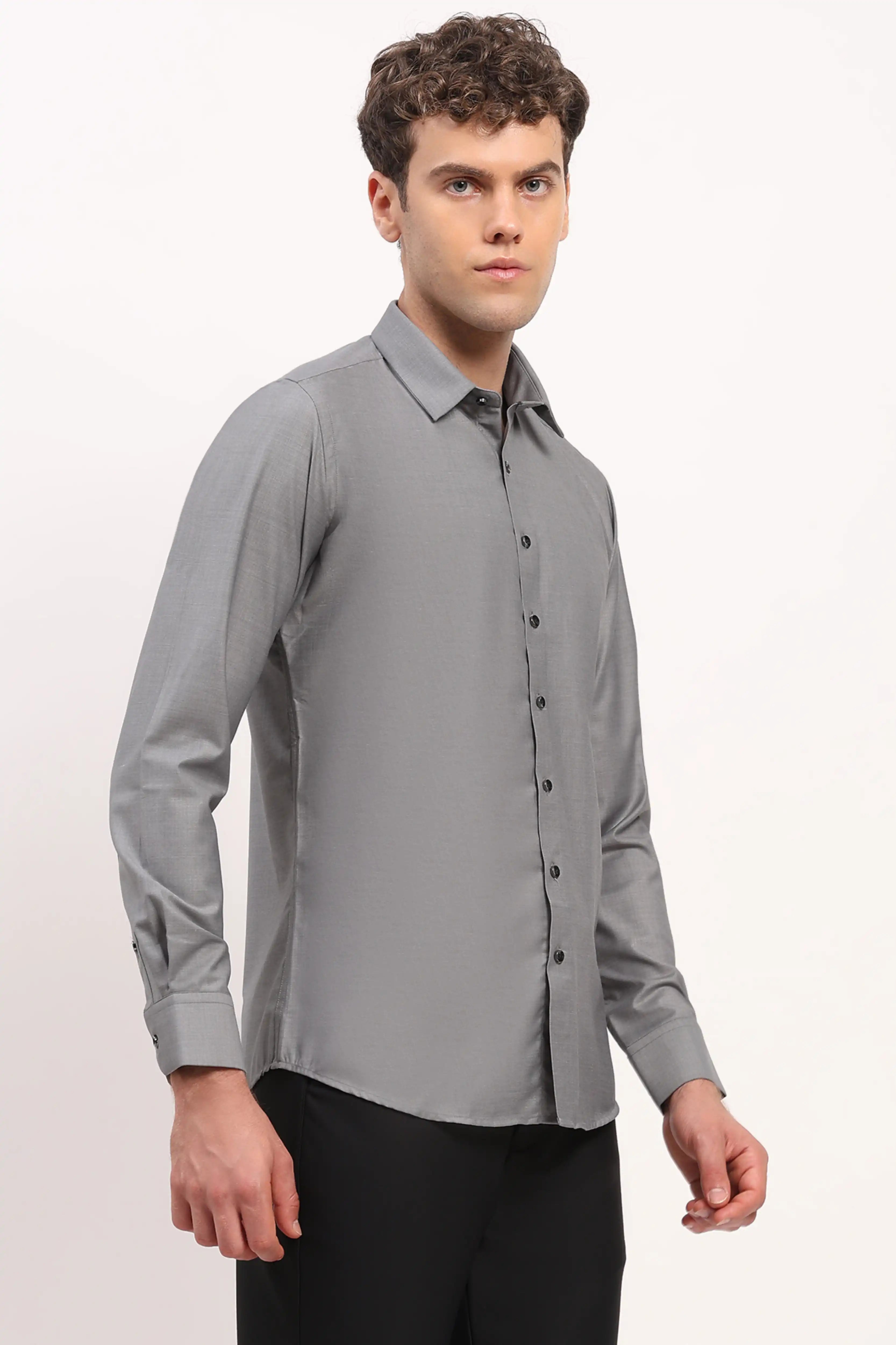 Luxury Grey Casual Shirt