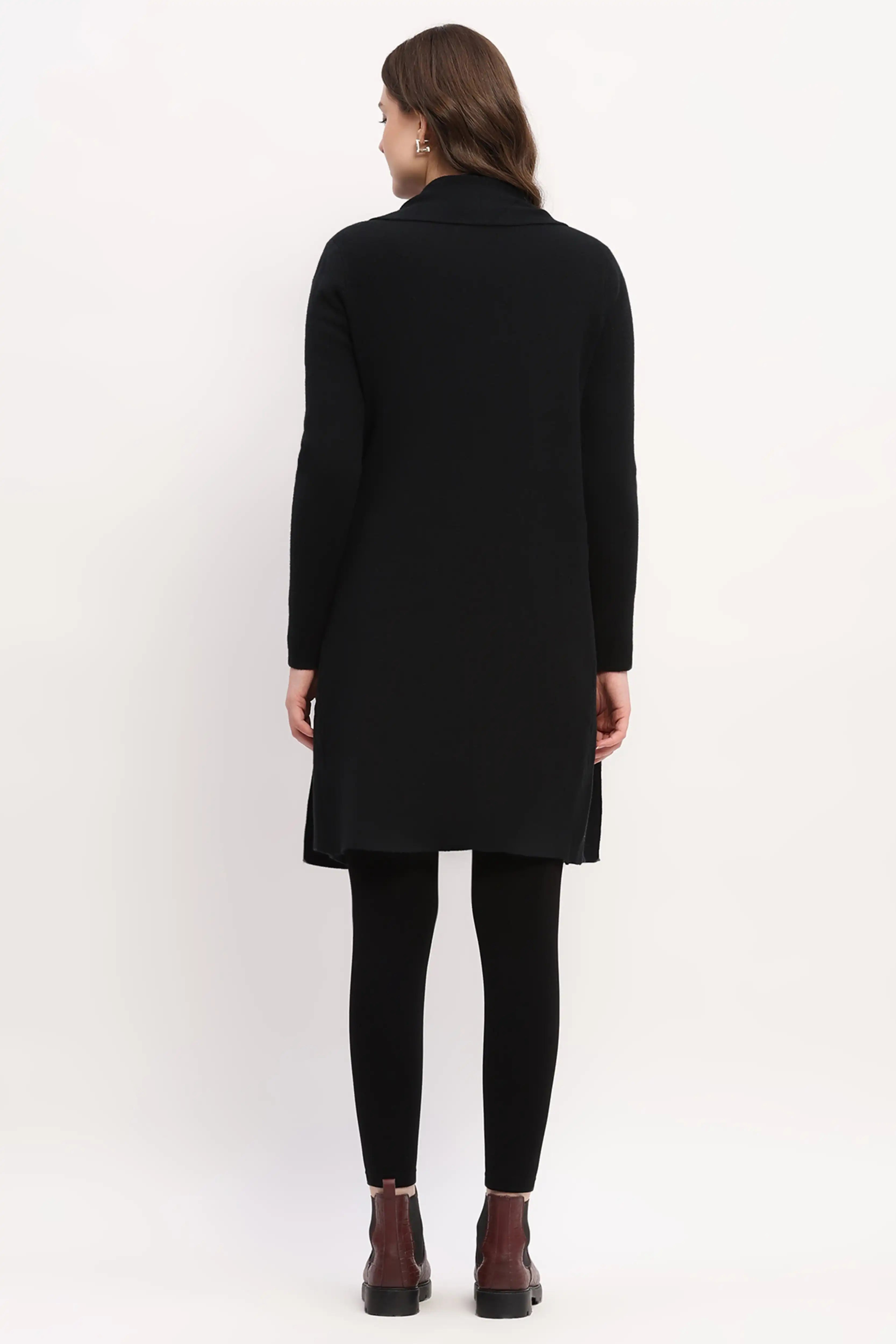 Black Long Winter Shrug