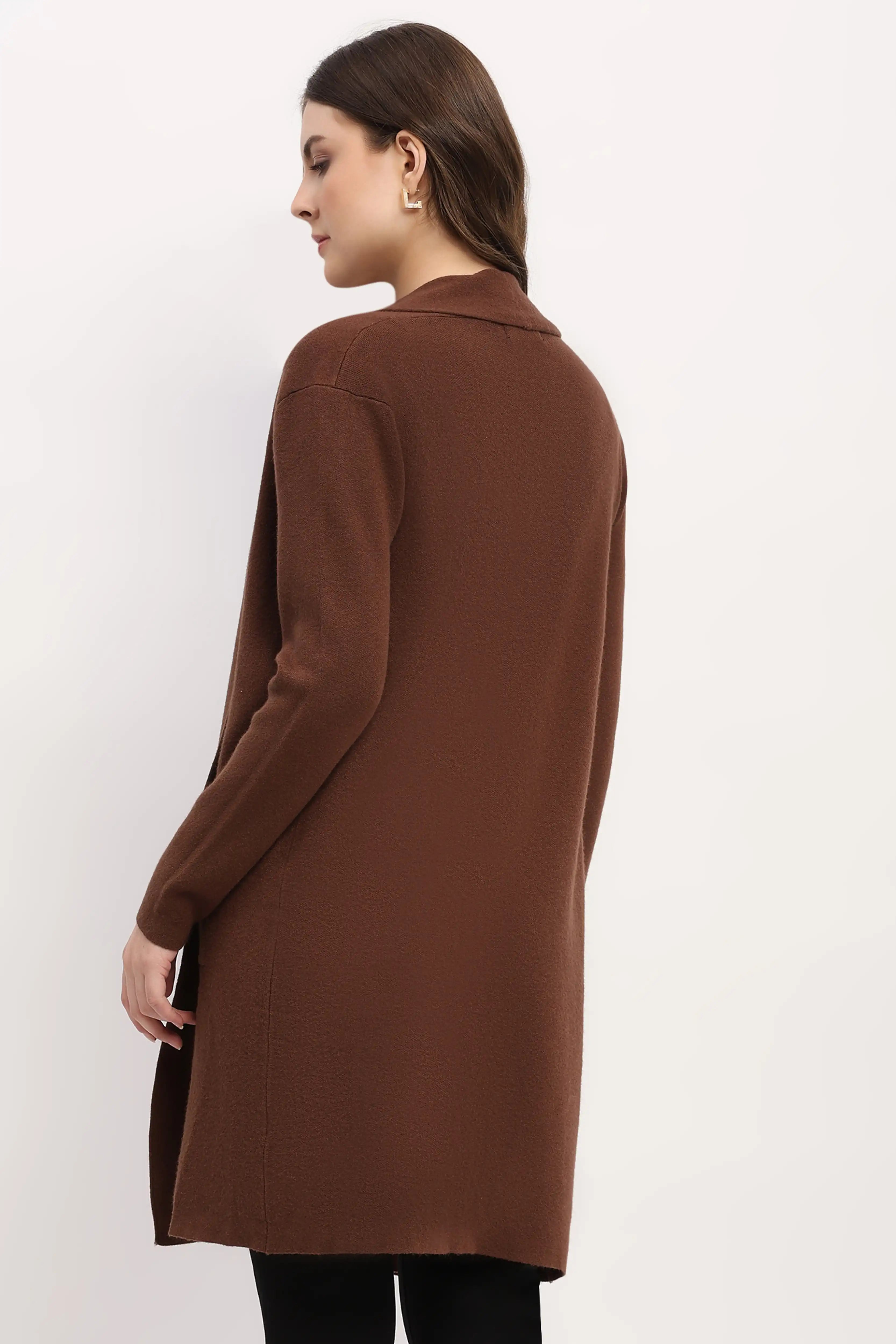 Choco Brown Long Winter Shrug
