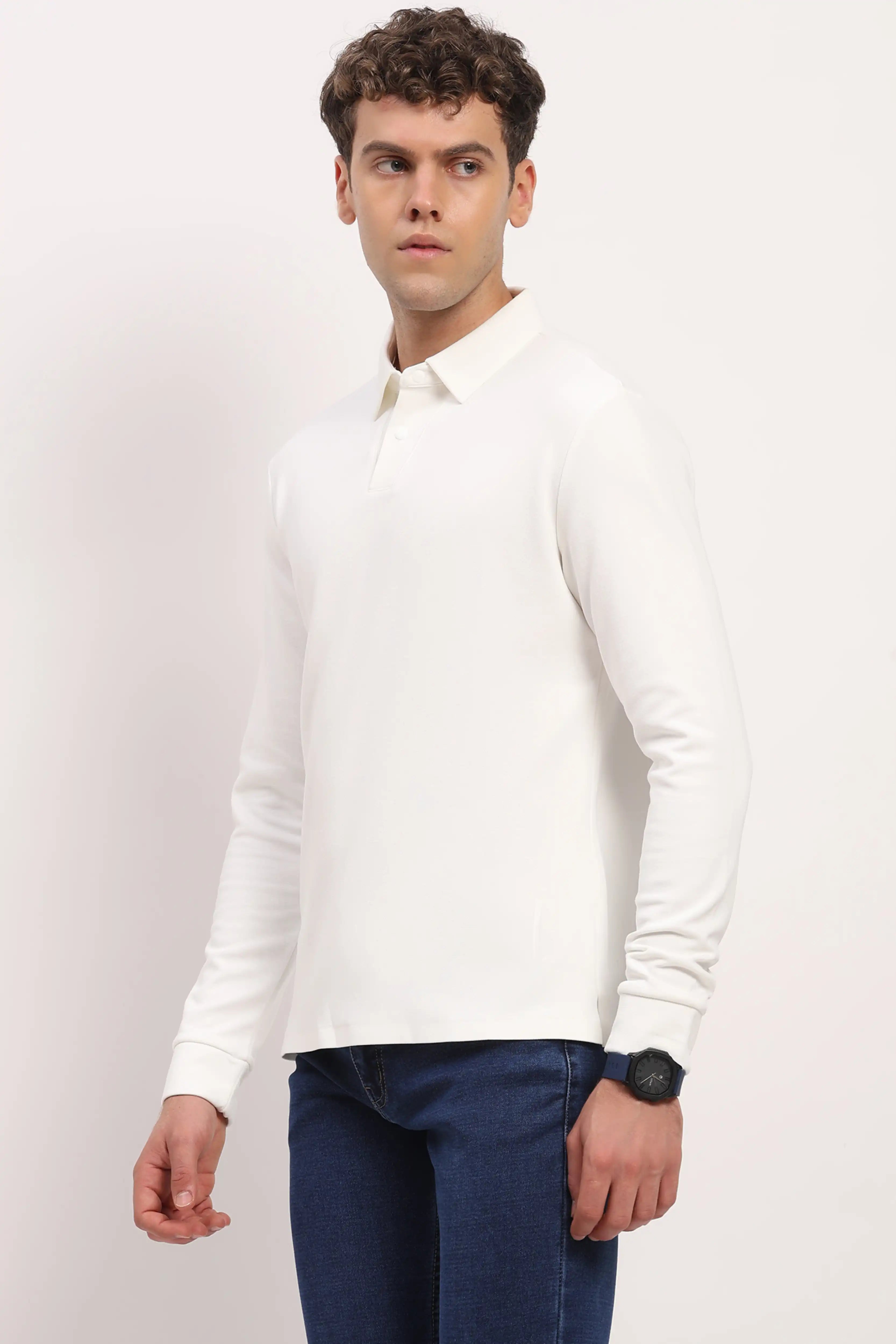 White Solid T-Shirt