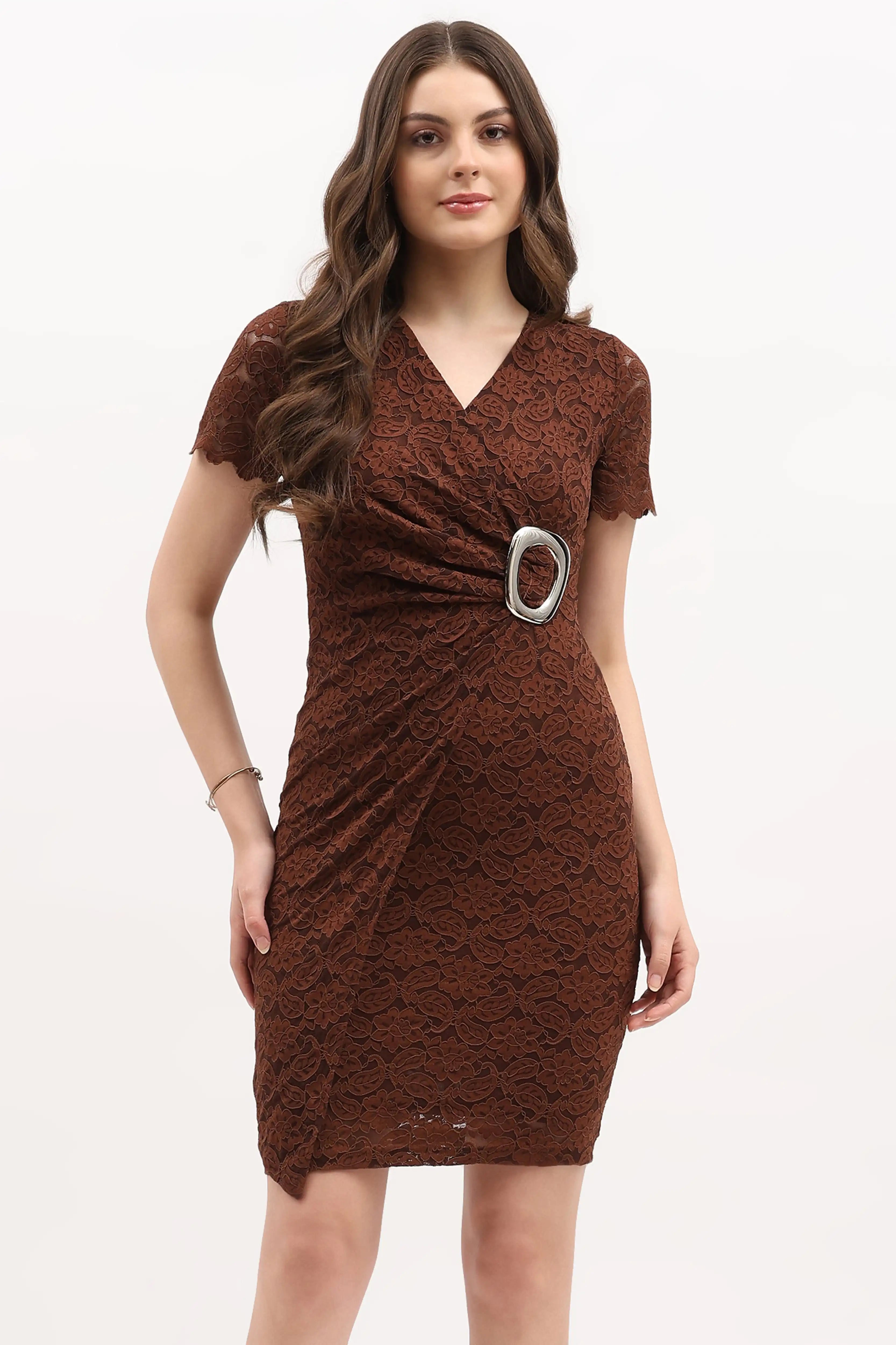 Floral Lace Slim Fit Dress