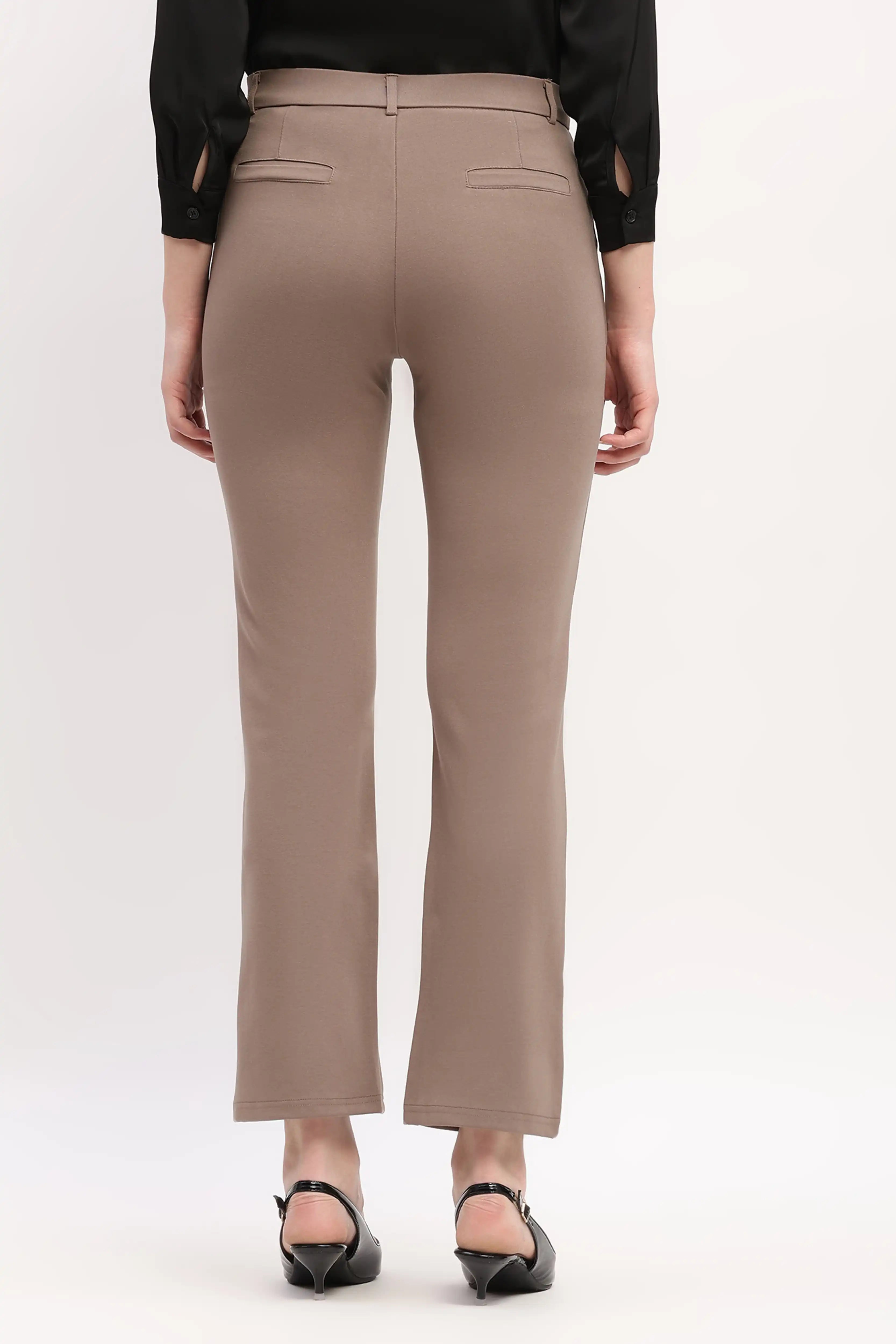 Brown Straight Work Trousers