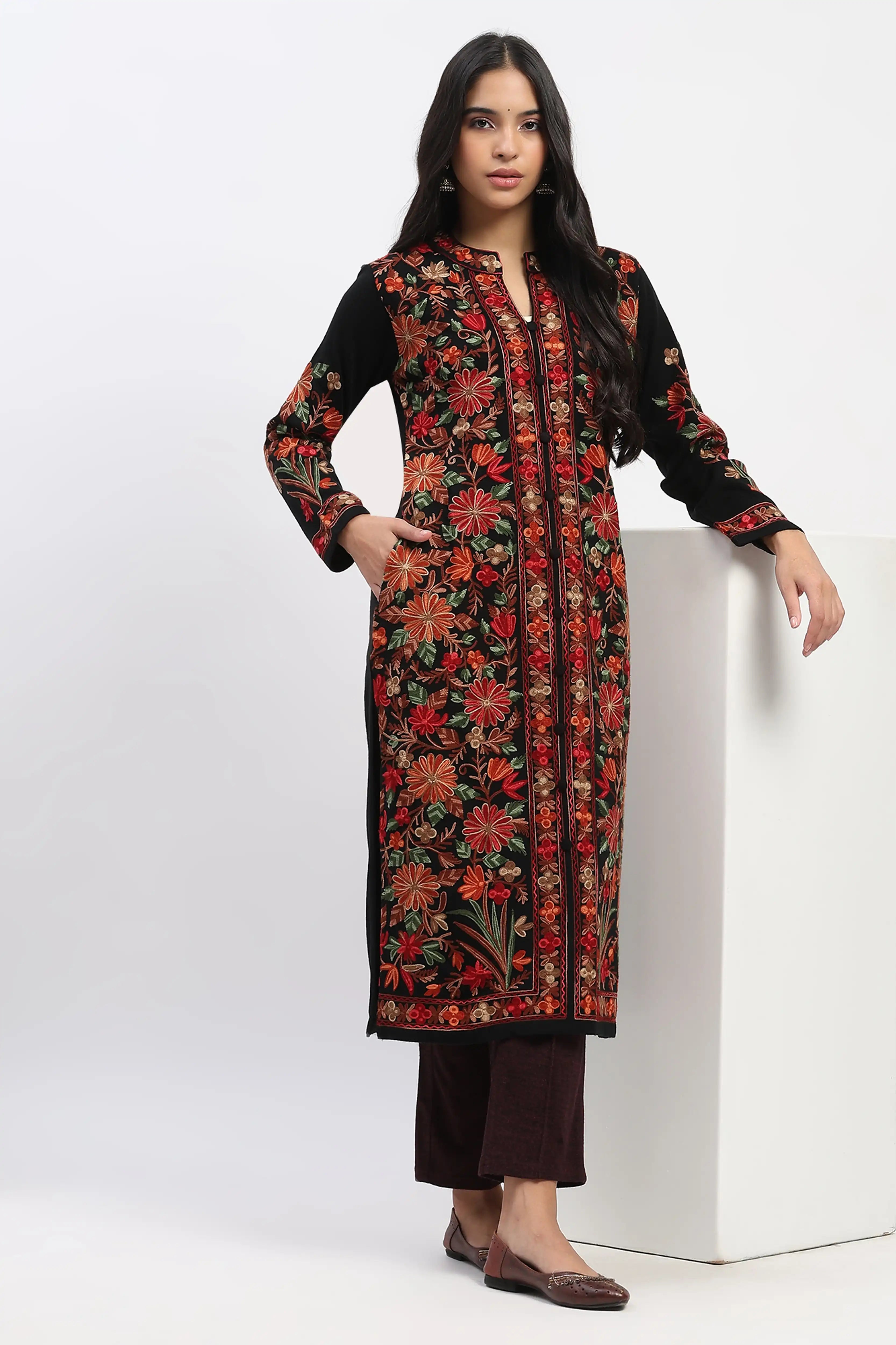 Wine Acrylic Winter Pants