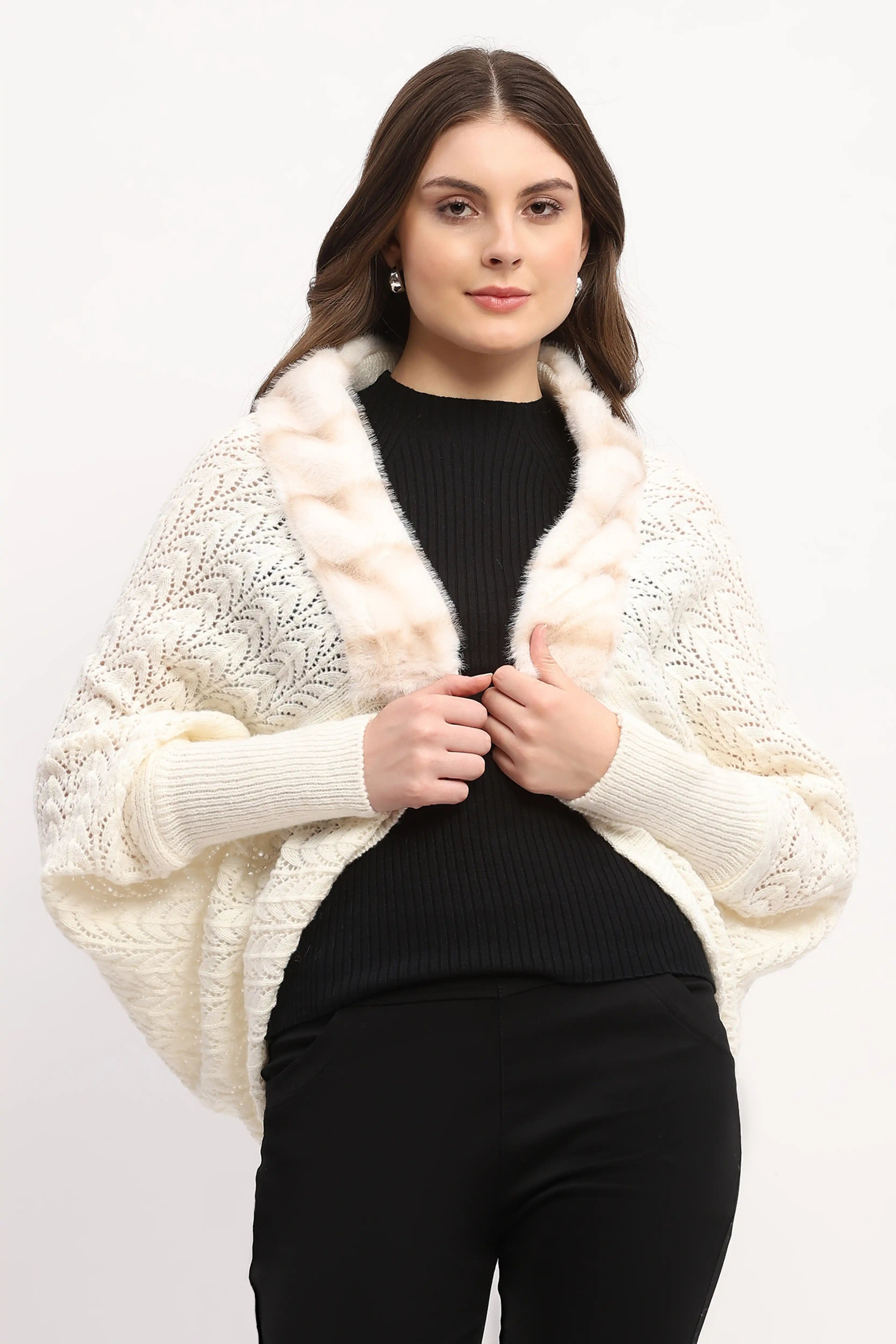 Off-White Crochet Woven Winter