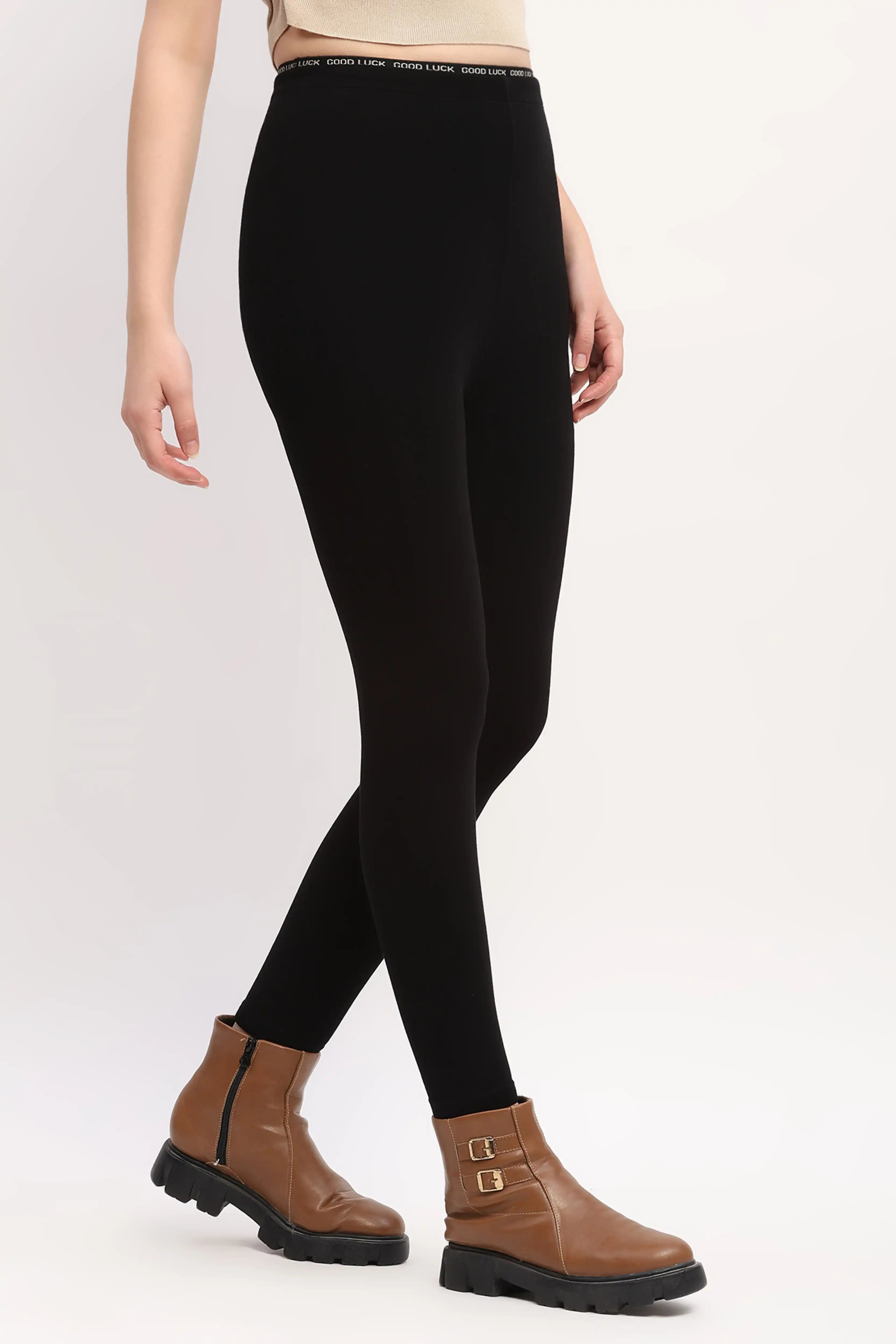 Black Super Stretchable Winter Leggings