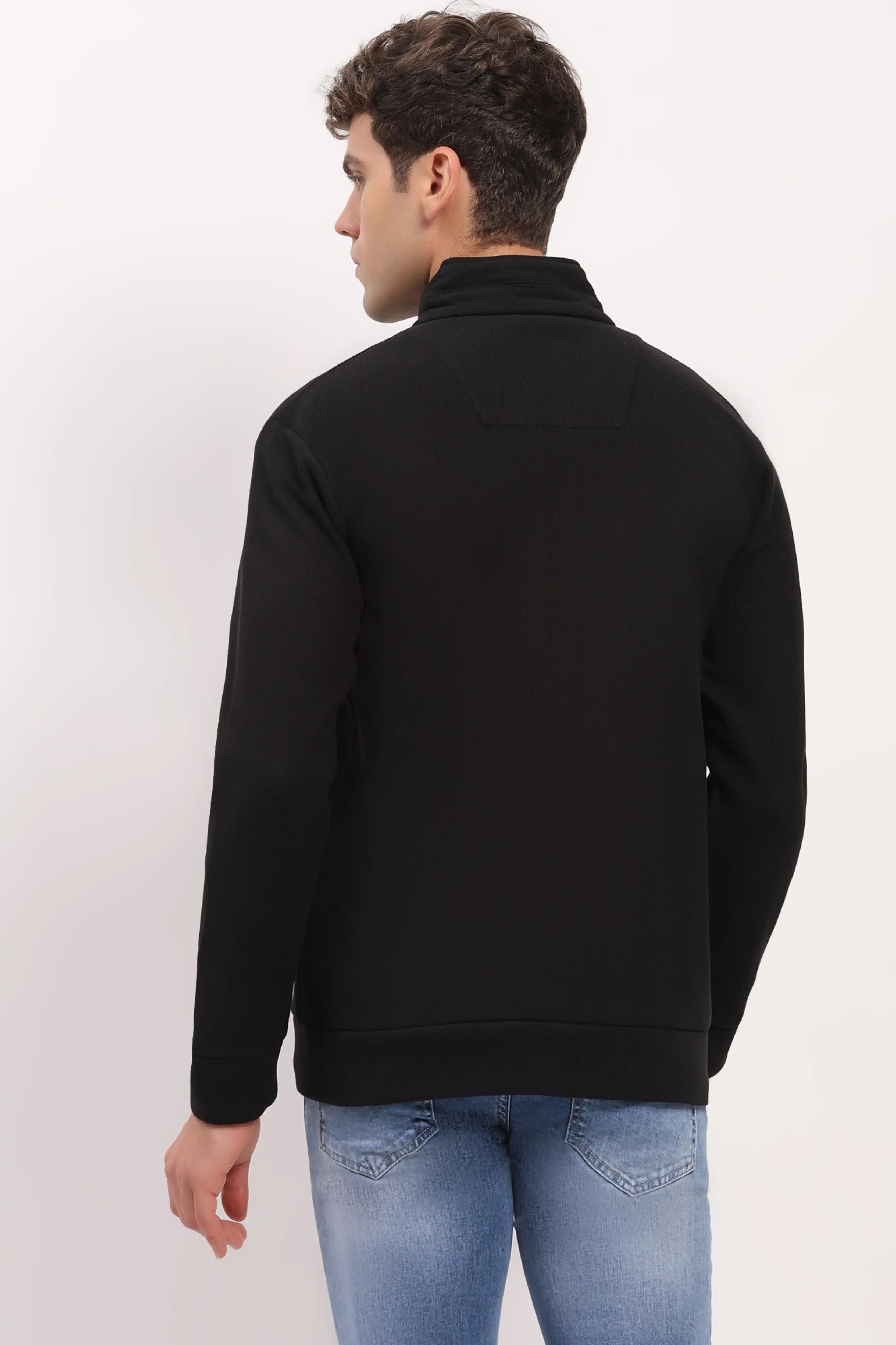 Black Zipper Winter Jacket