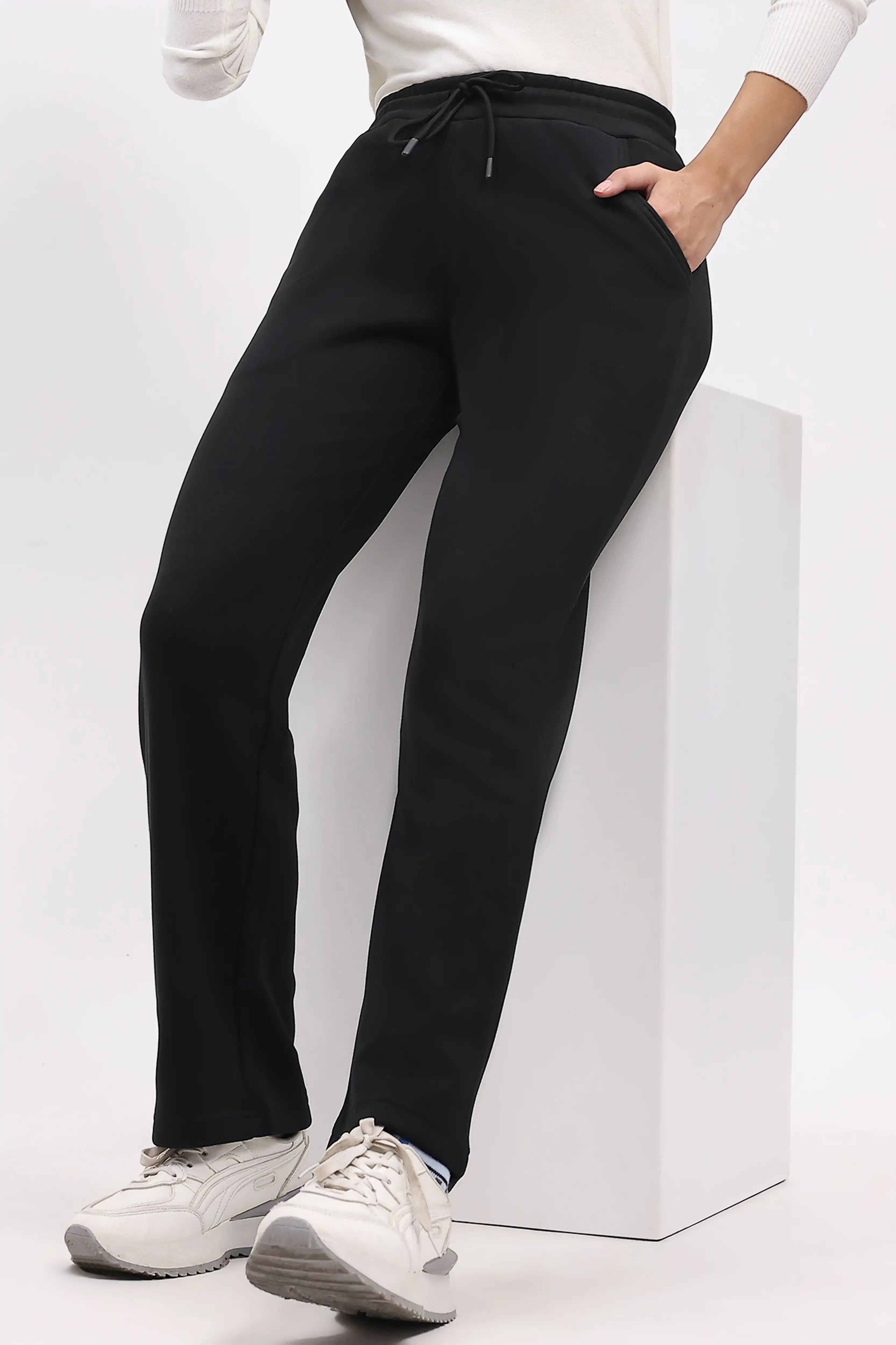 Black Fleece-Lined Winter Lower