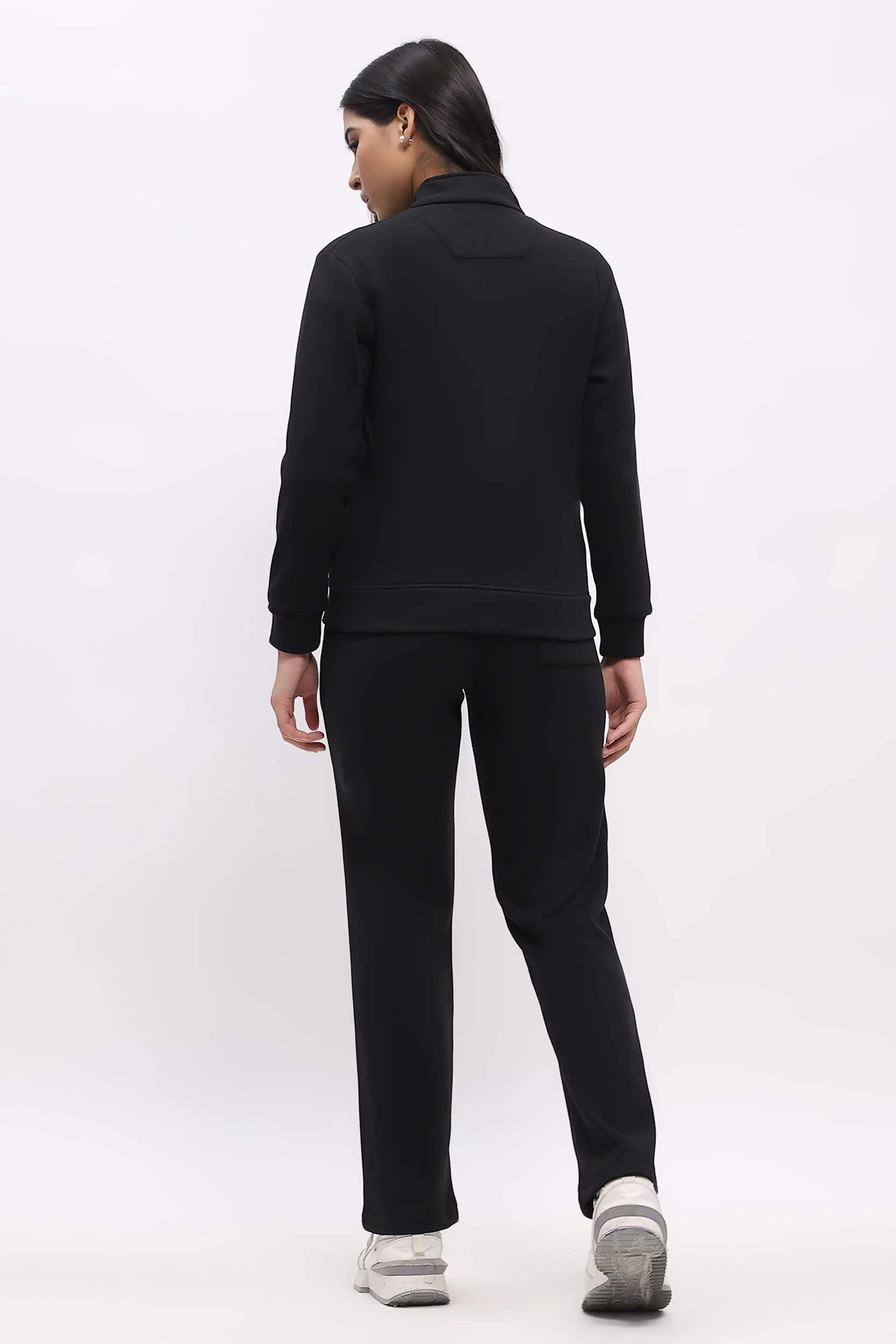 Black Velvet-Lined Winter Co-ord Set - Global Republic