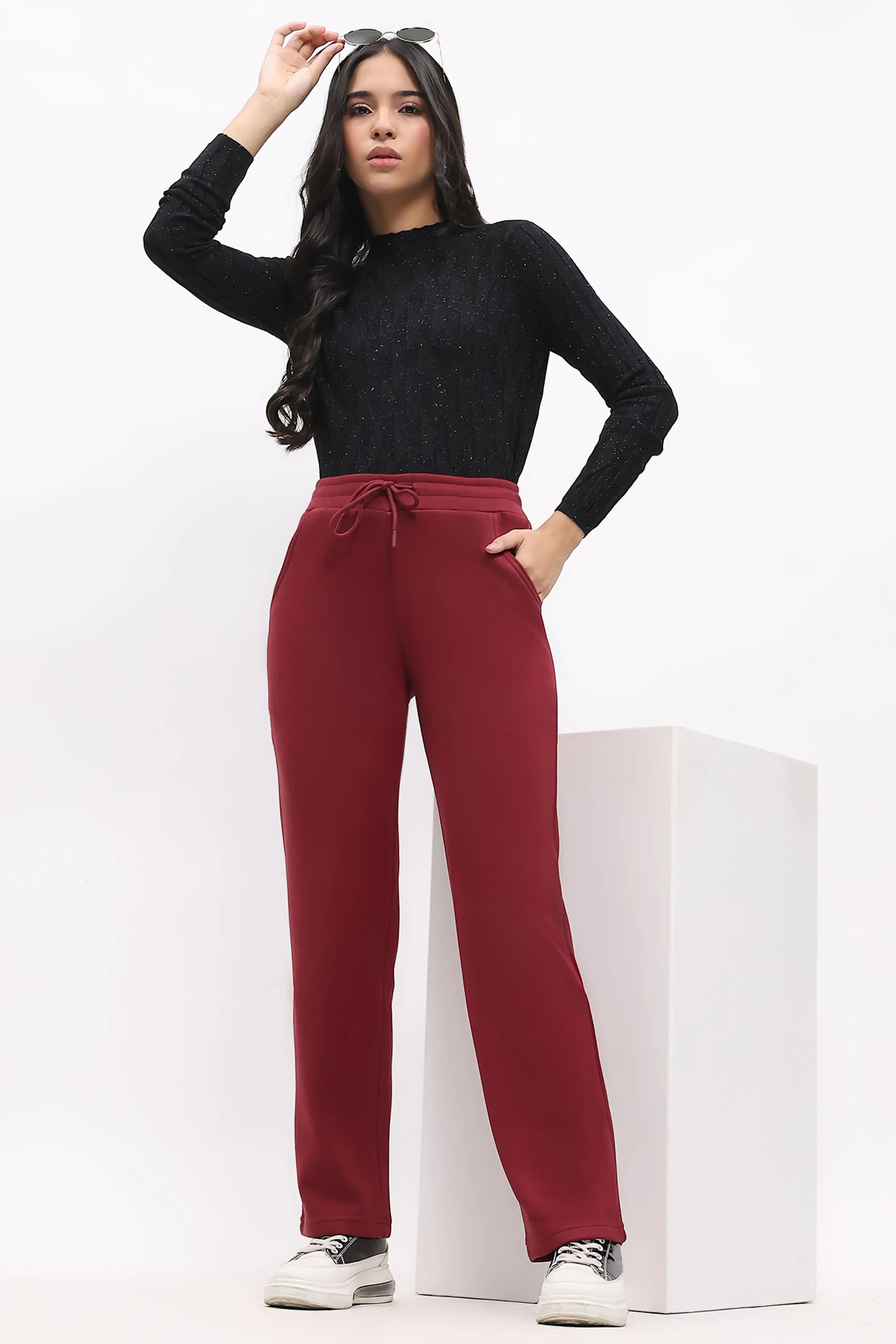 Maroon Fleece-Lined Winter Lower