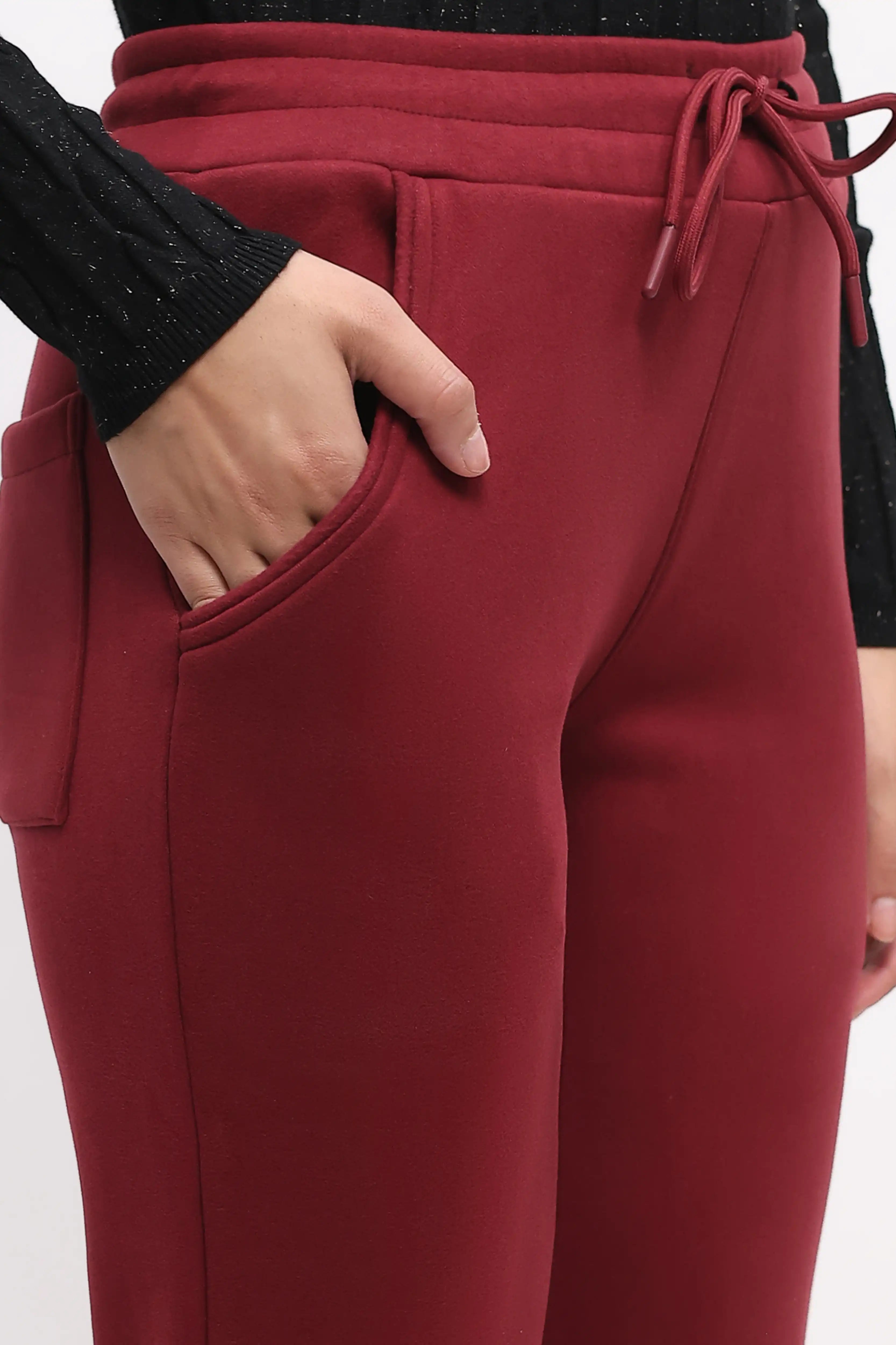 Maroon Fleece-Lined Winter Lower