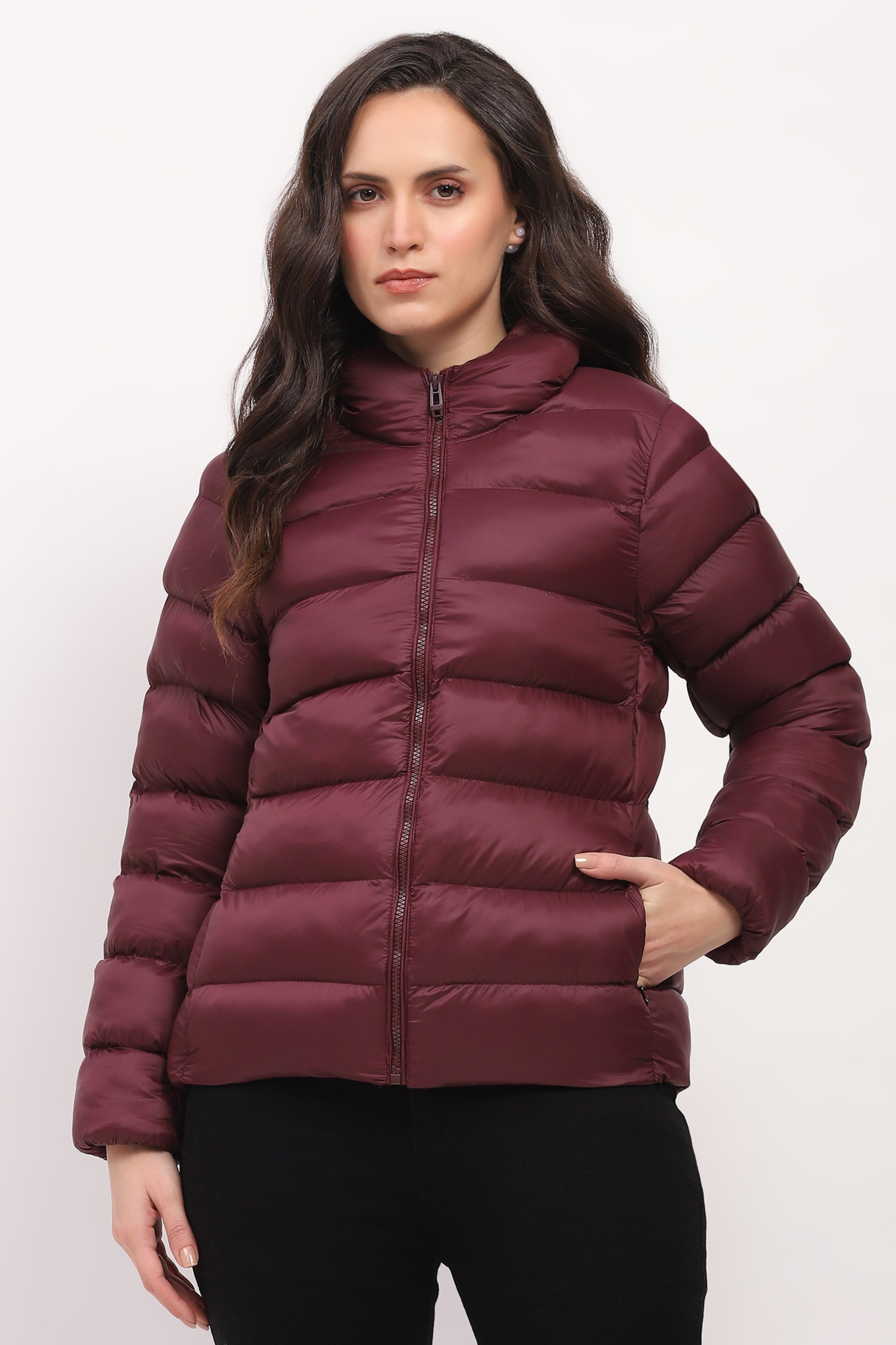 Maroon Premium Puffer Jacket