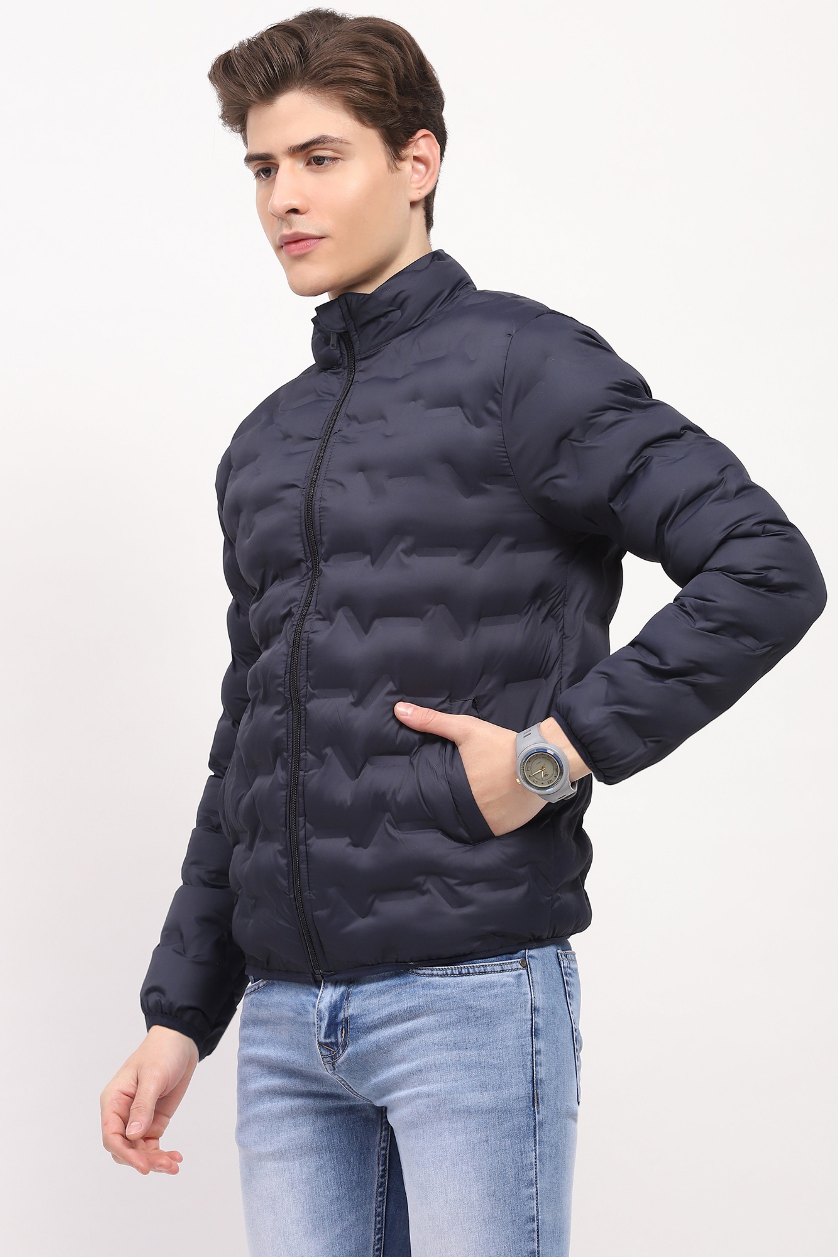Extreme-Warm Navy Puffer Jacket