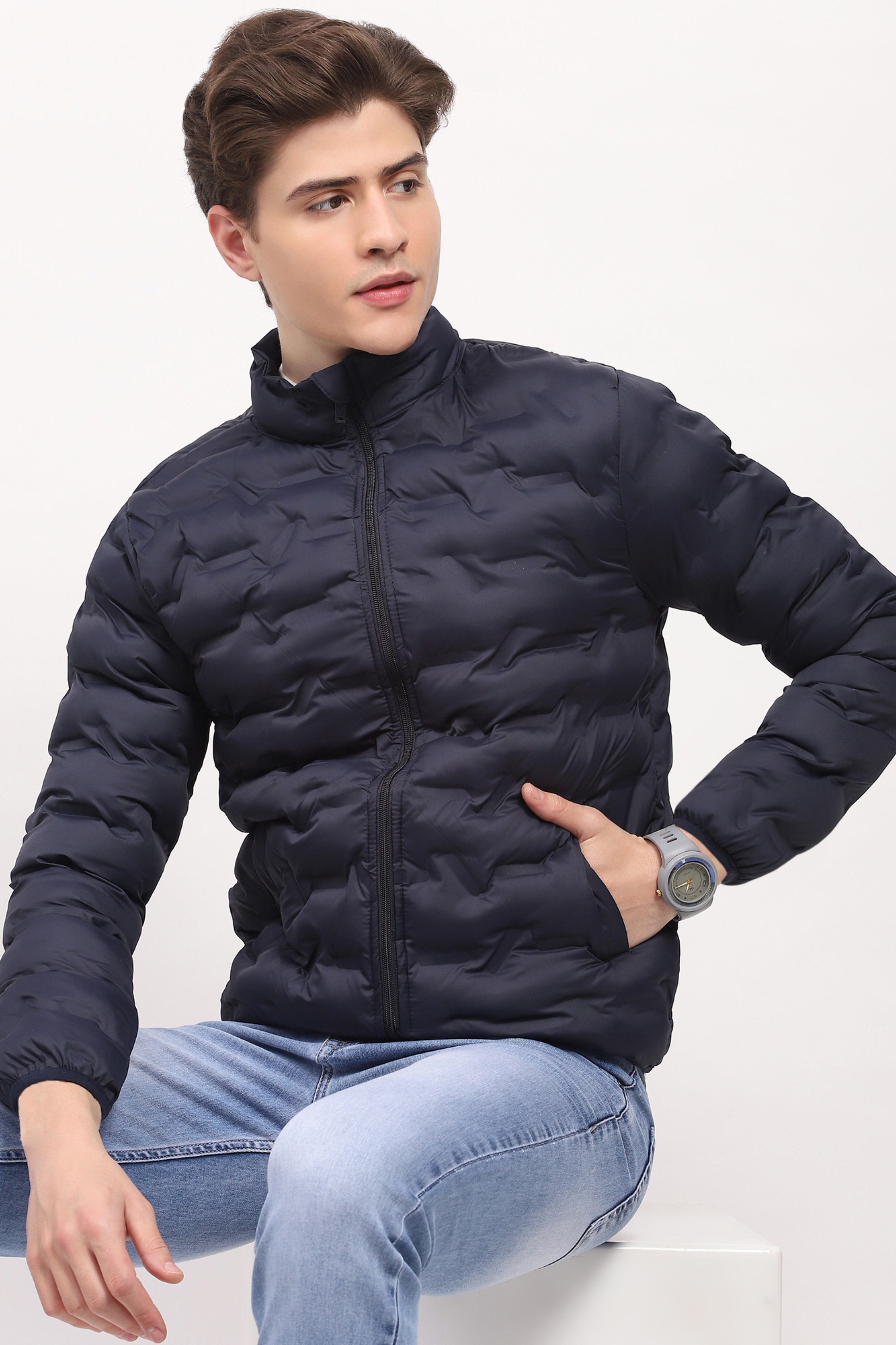Extreme-Warm Navy Puffer Jacket