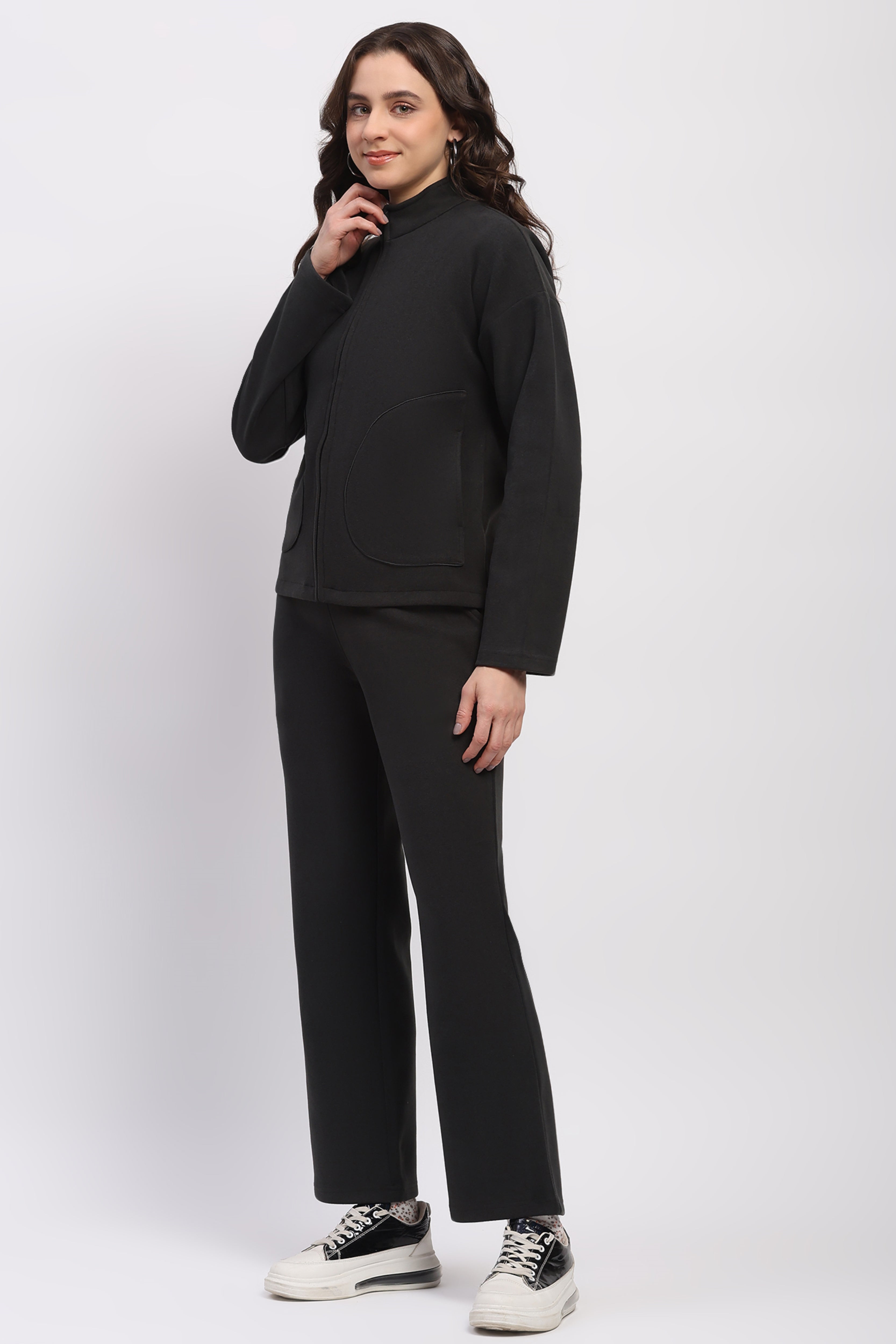 Grey Drop-Shoulder Winter Tracksuit