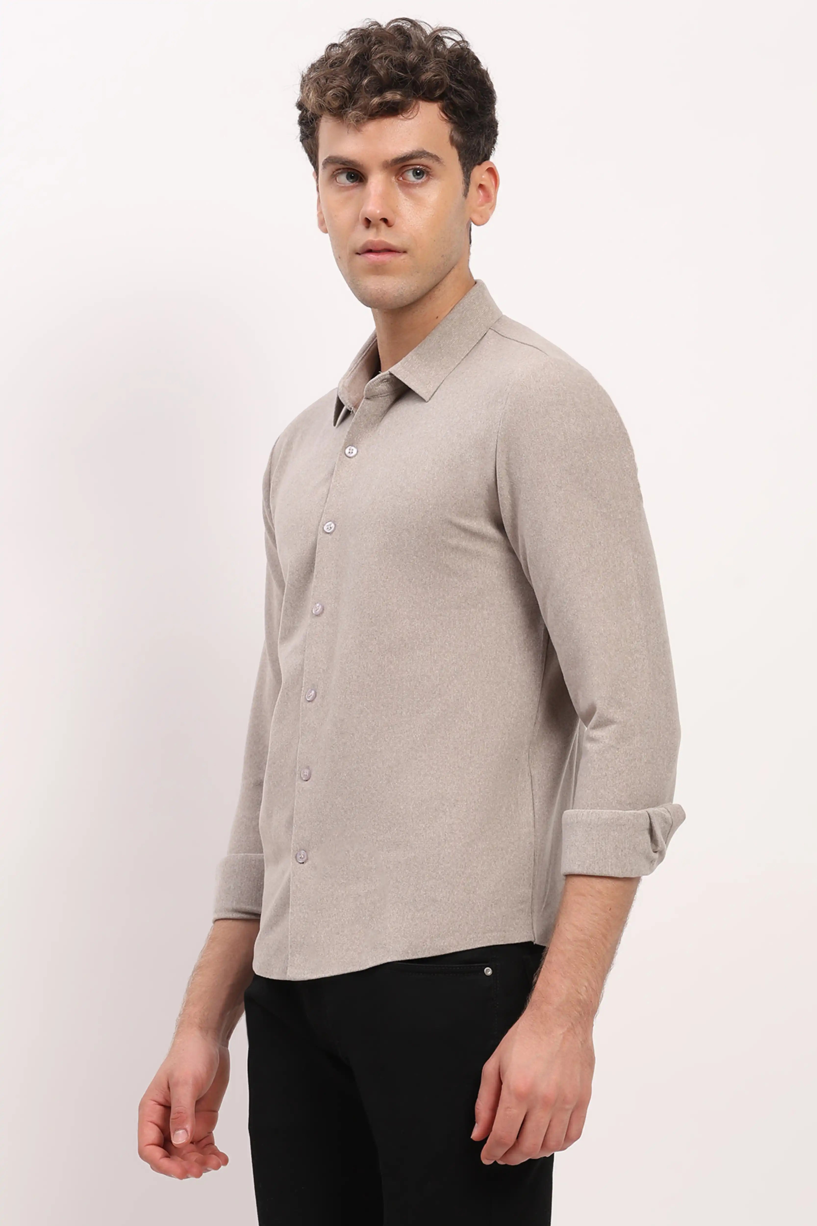 Beige Pre-Winter Comfort Shirt