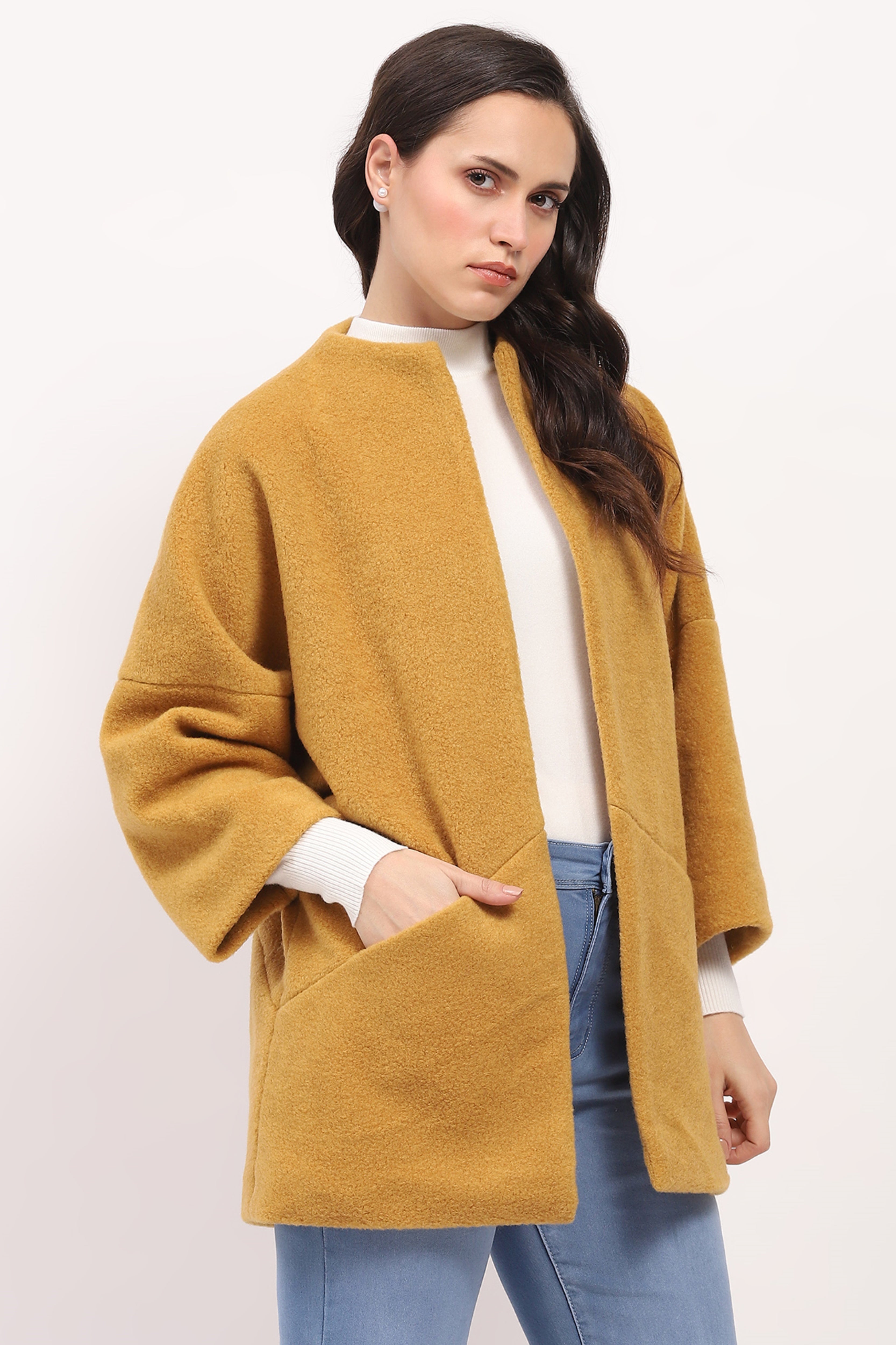 Mustard Oversized Ease Coat