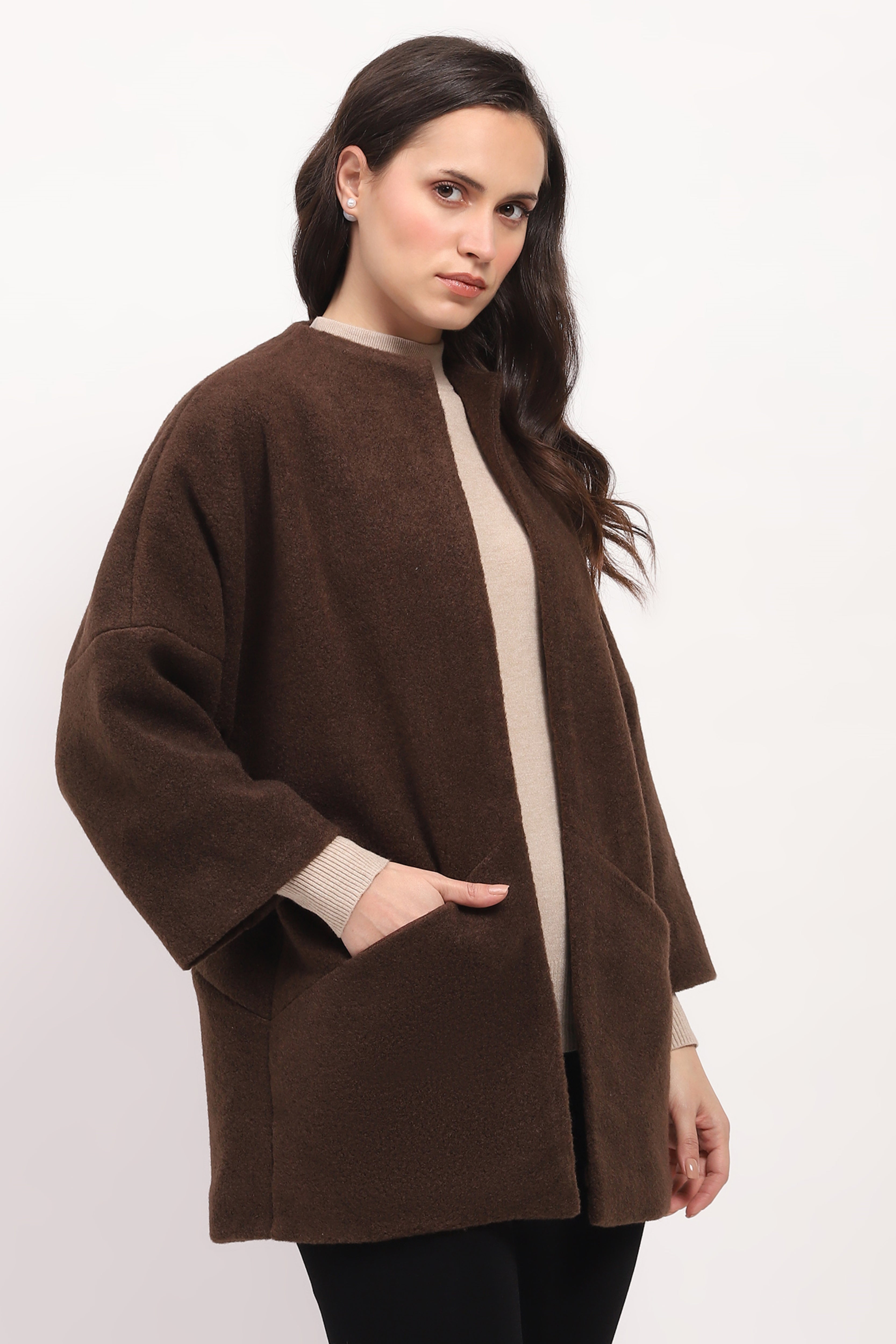 Brown Oversized Comfort Coat