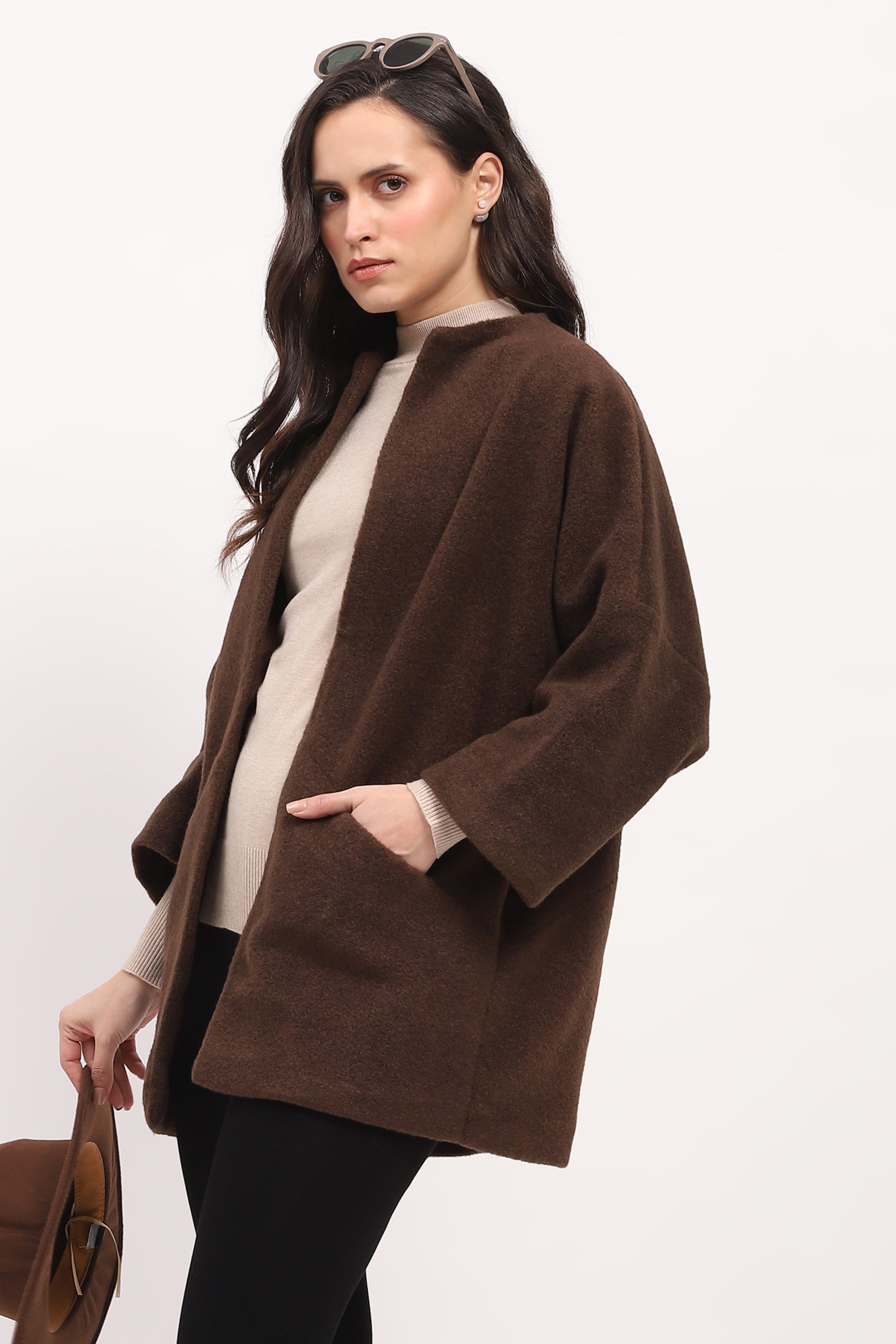 Brown Oversized Comfort Coat