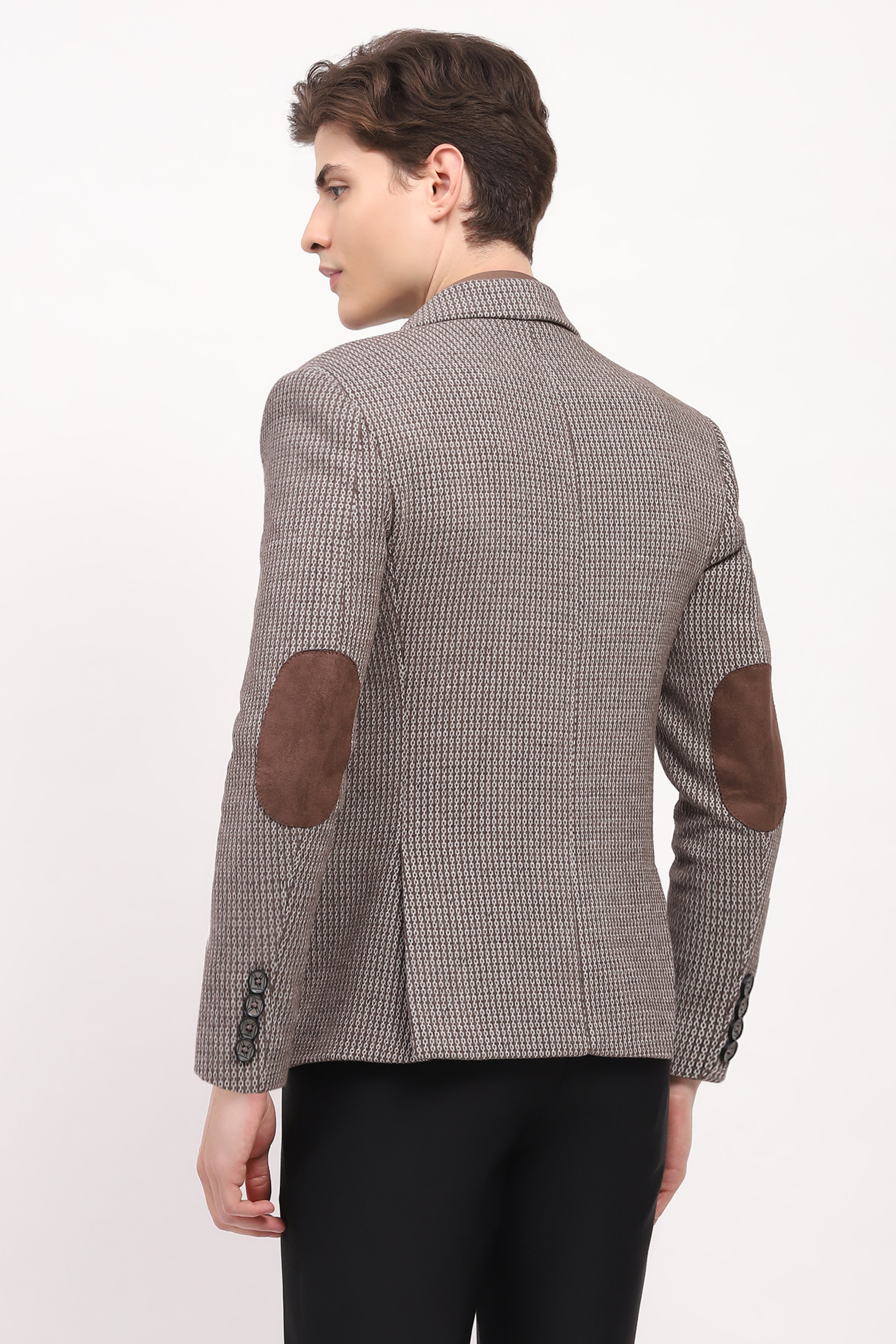 Brown Tailored Elbow Patch Coat