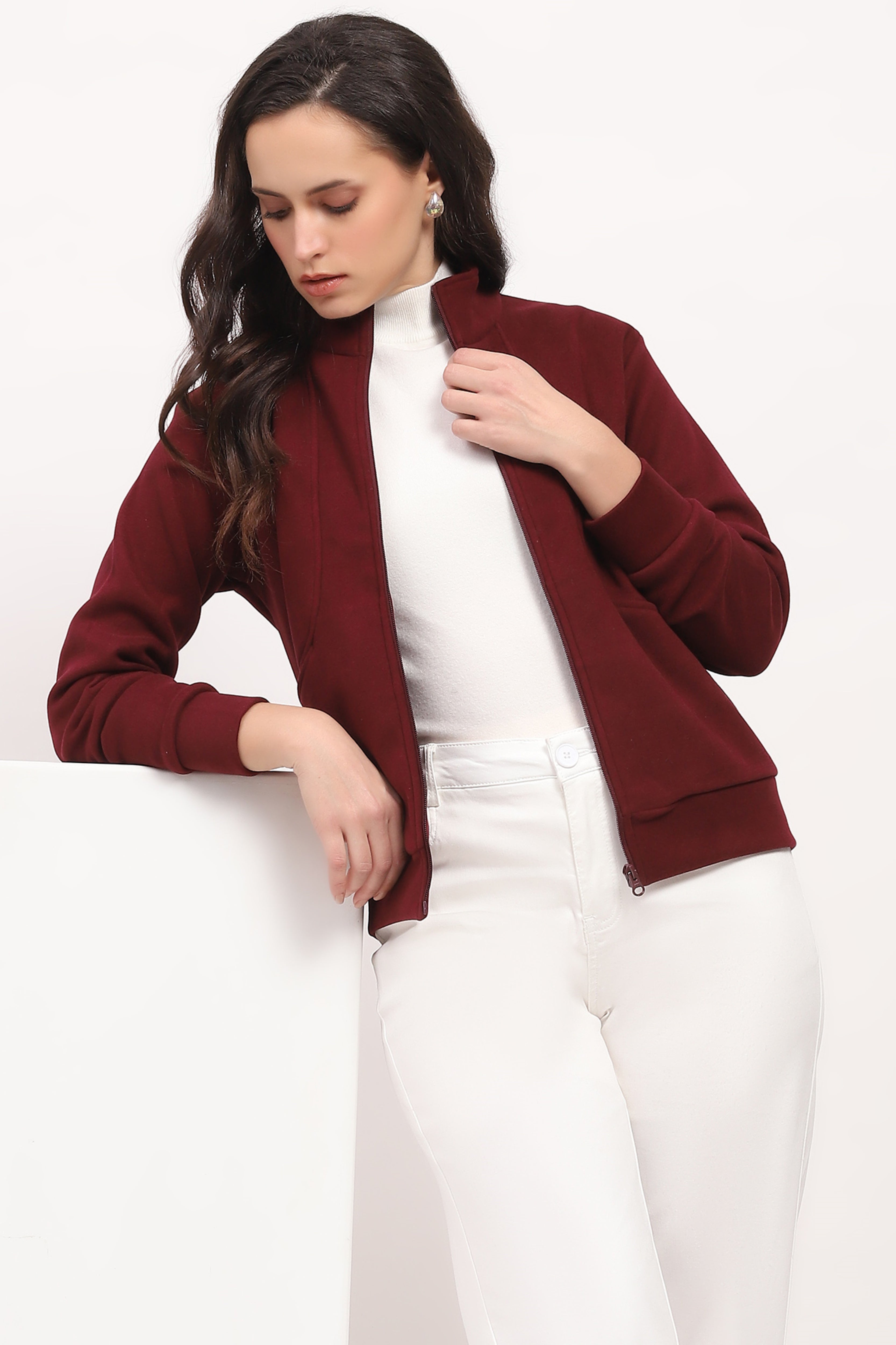 Maroon Luxe Jacket