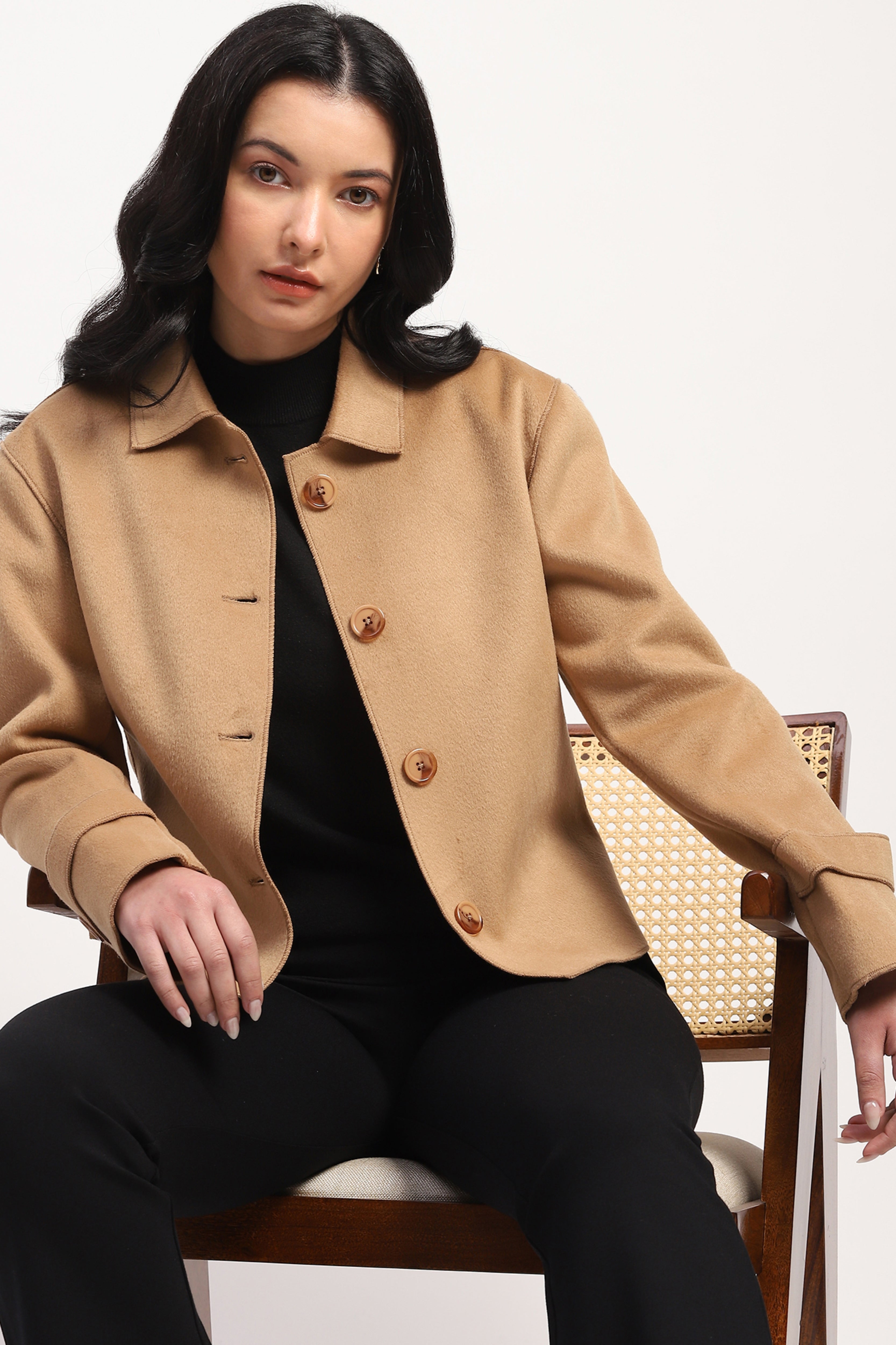 Lightweight Beige Winter Coat