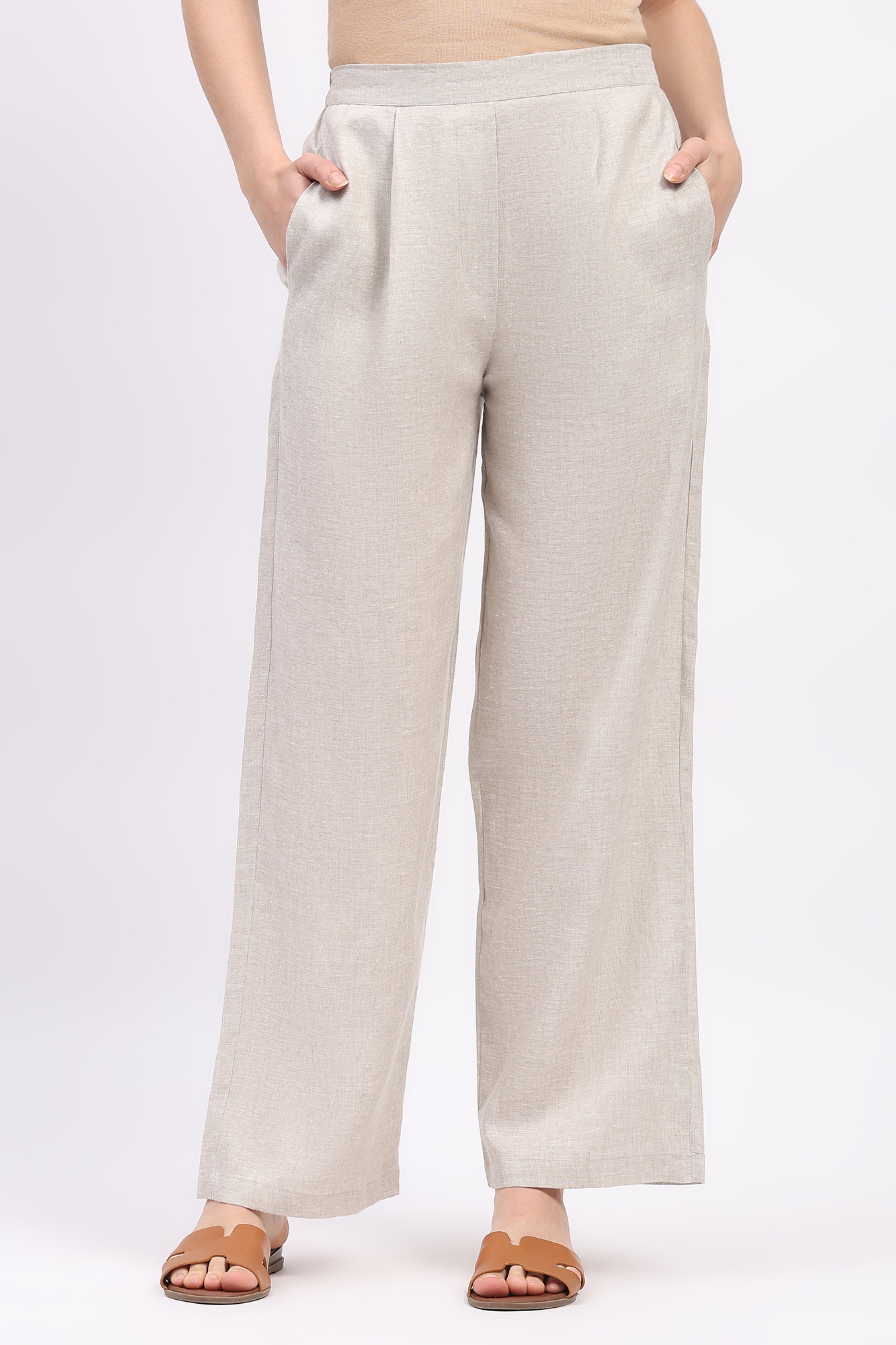 Natural Linen Relaxed Fit Lower