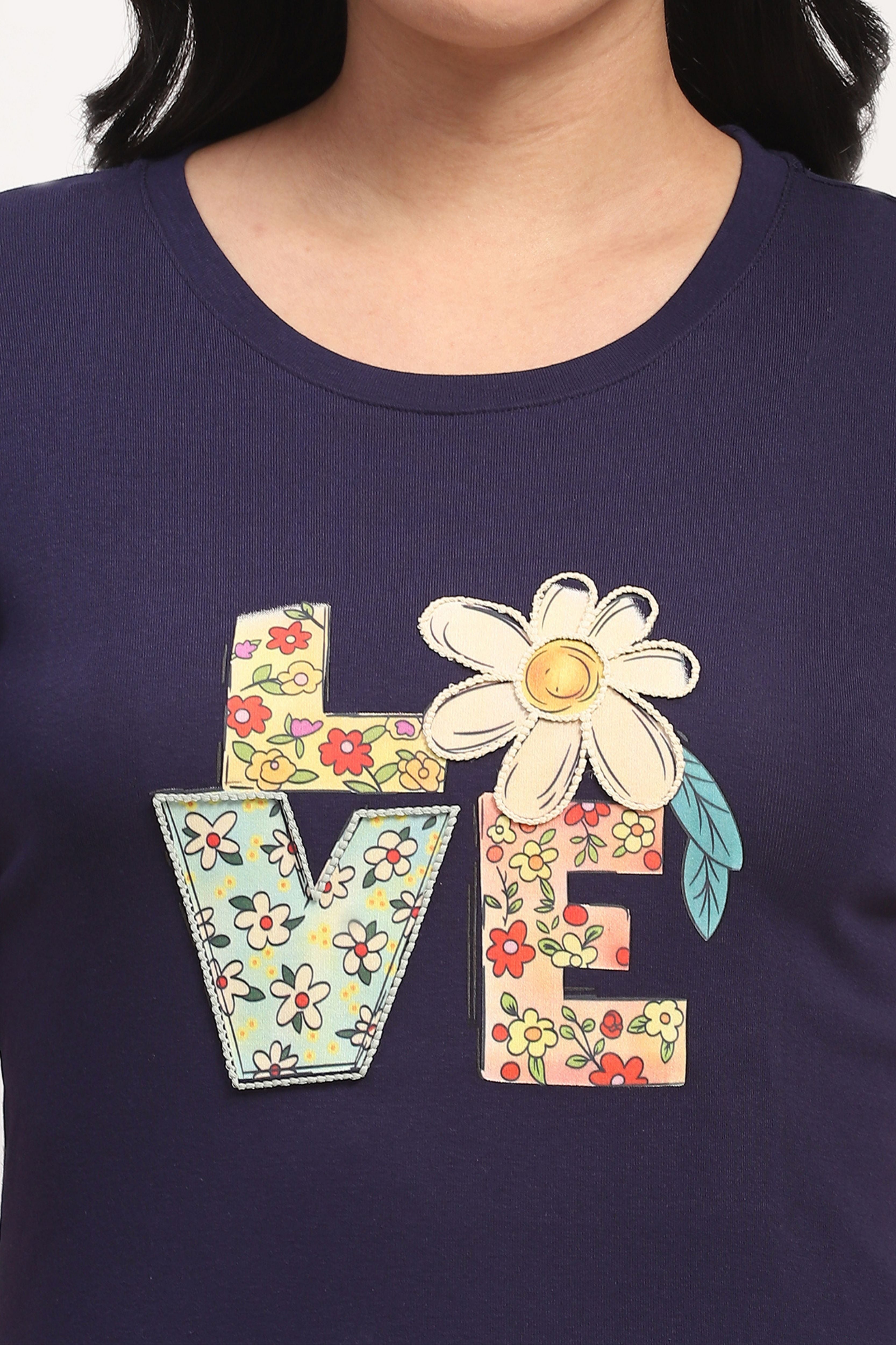 Navy Casual Top