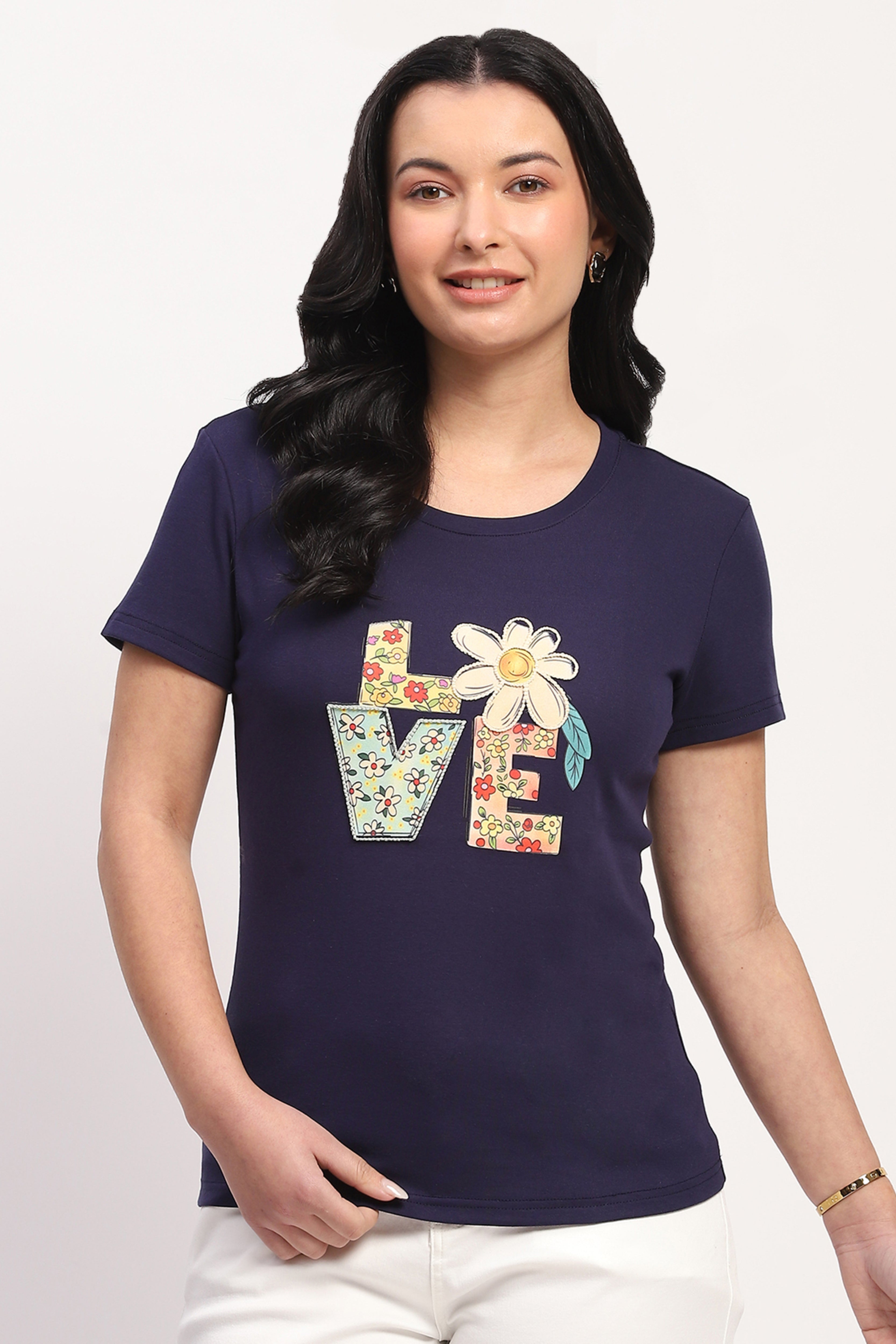 Navy Casual Top