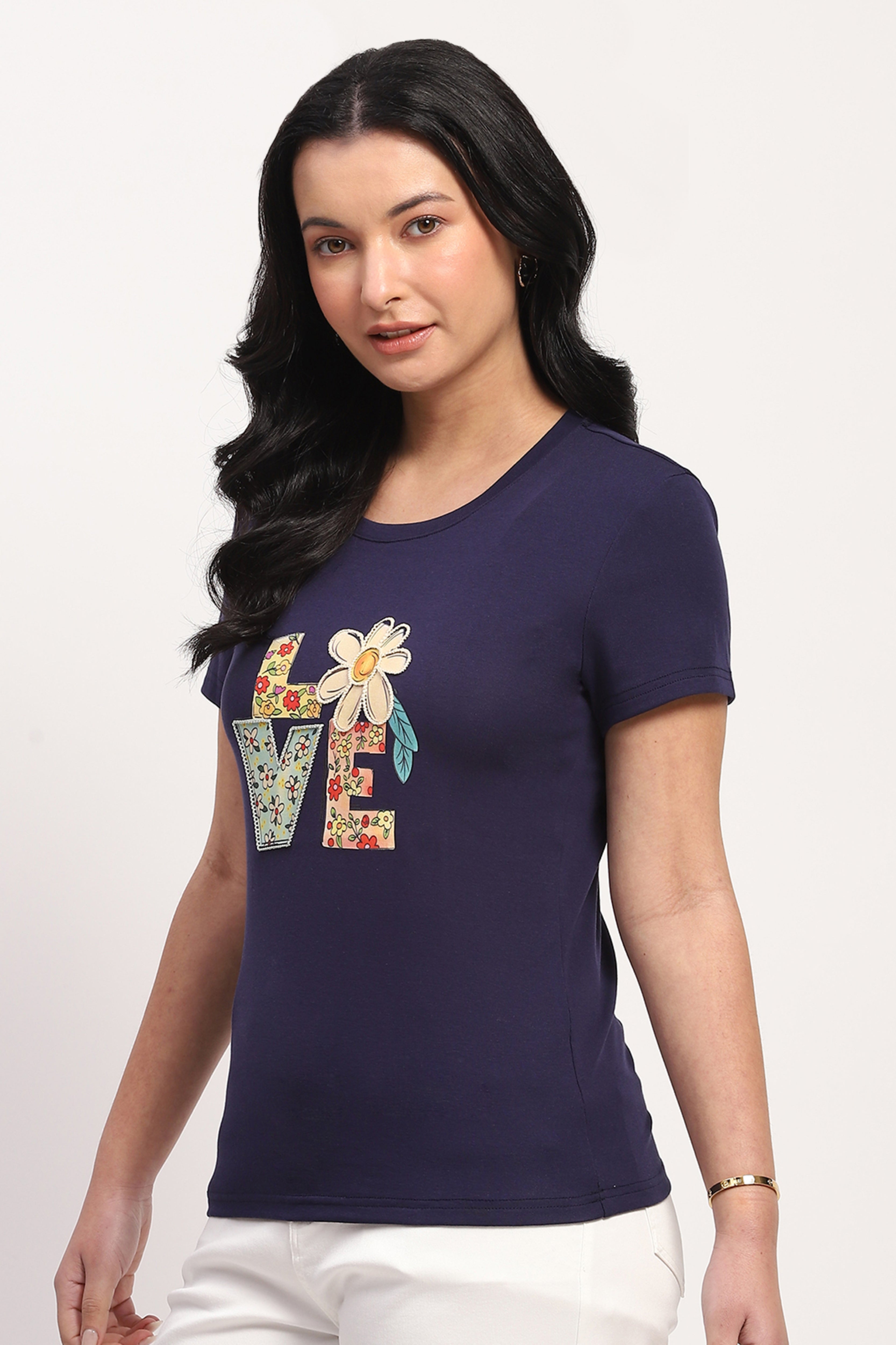 Navy Casual Top