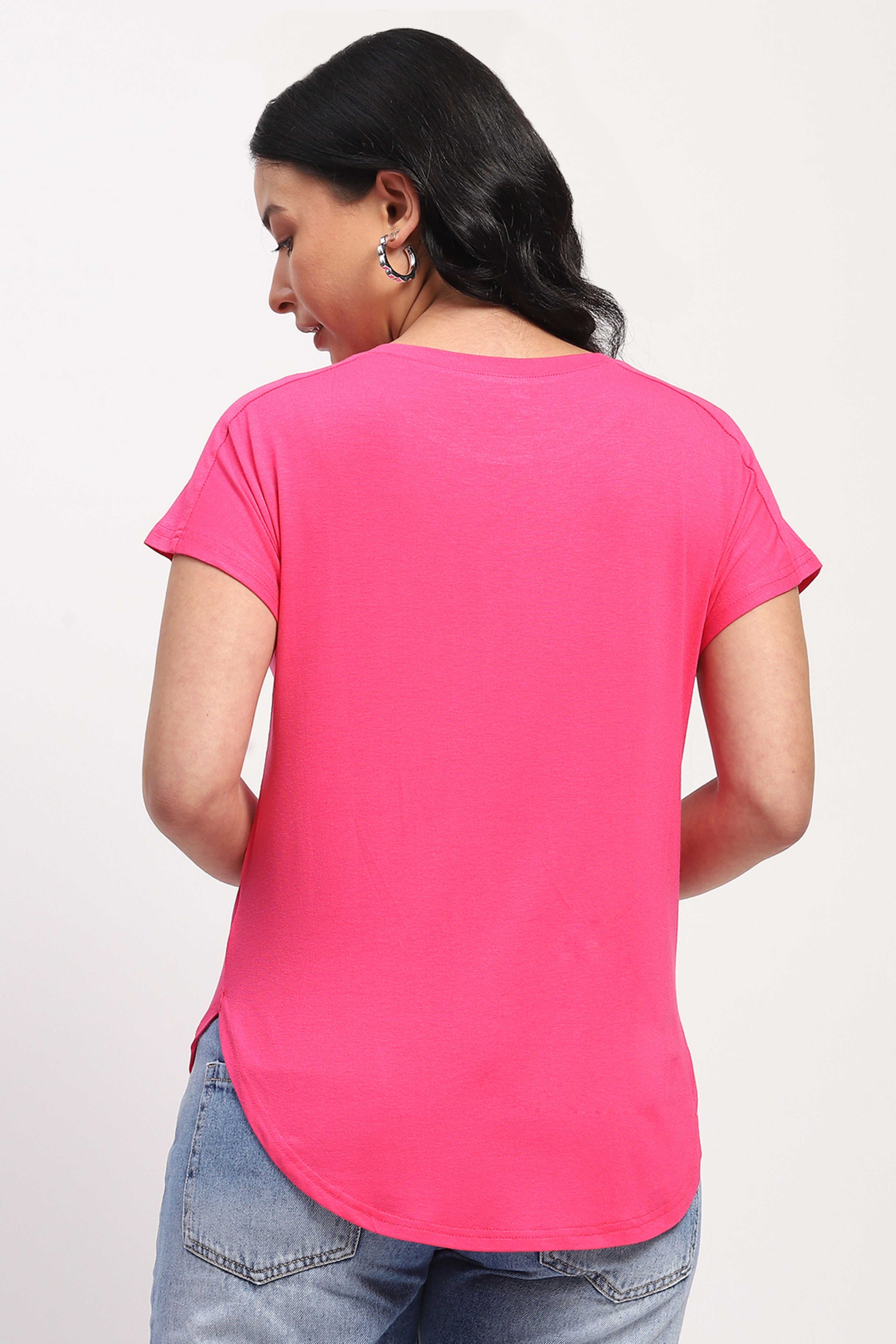 Fuchsia Animal Love Printed Top