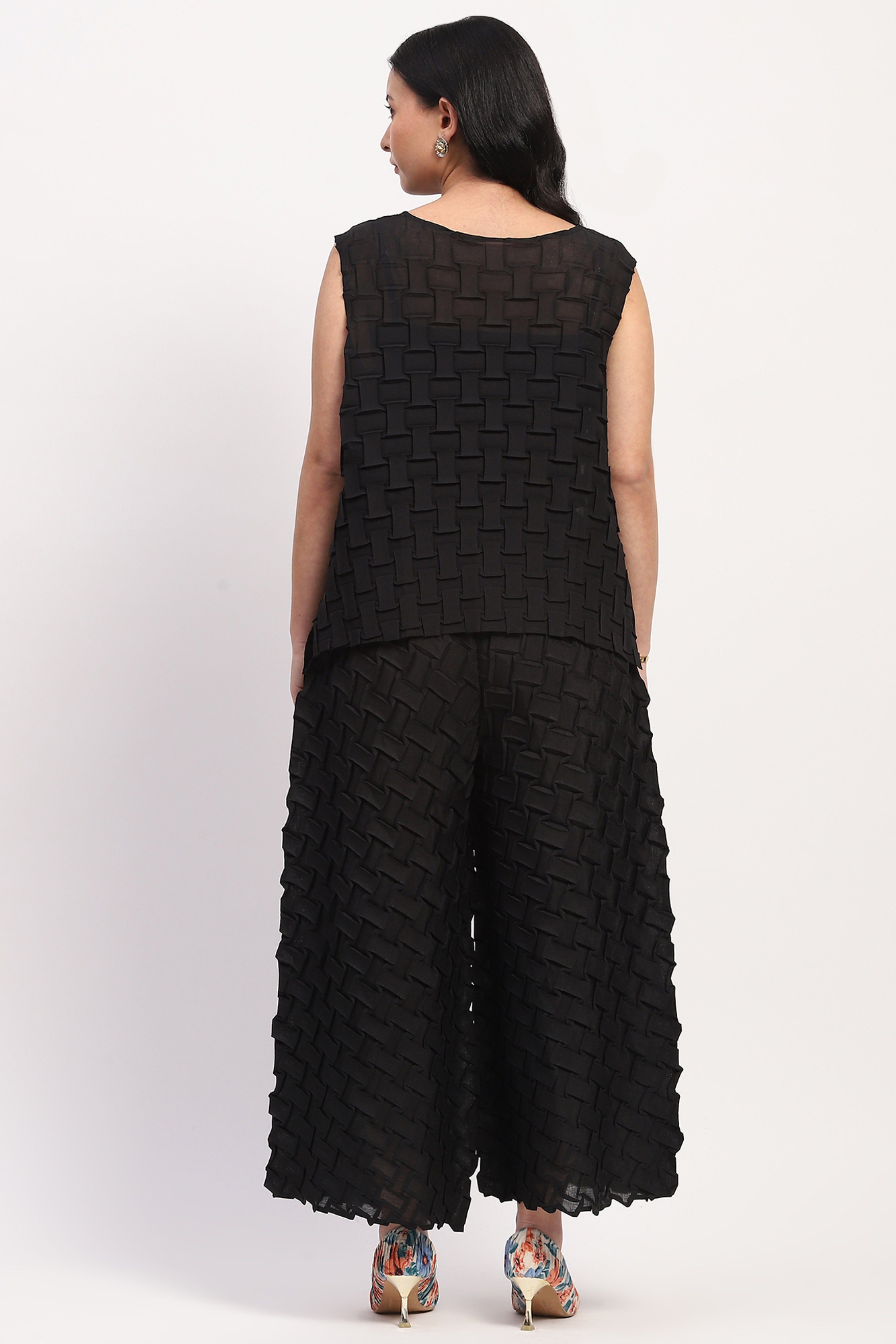 Black Box Pleated Top & Culottes Set
