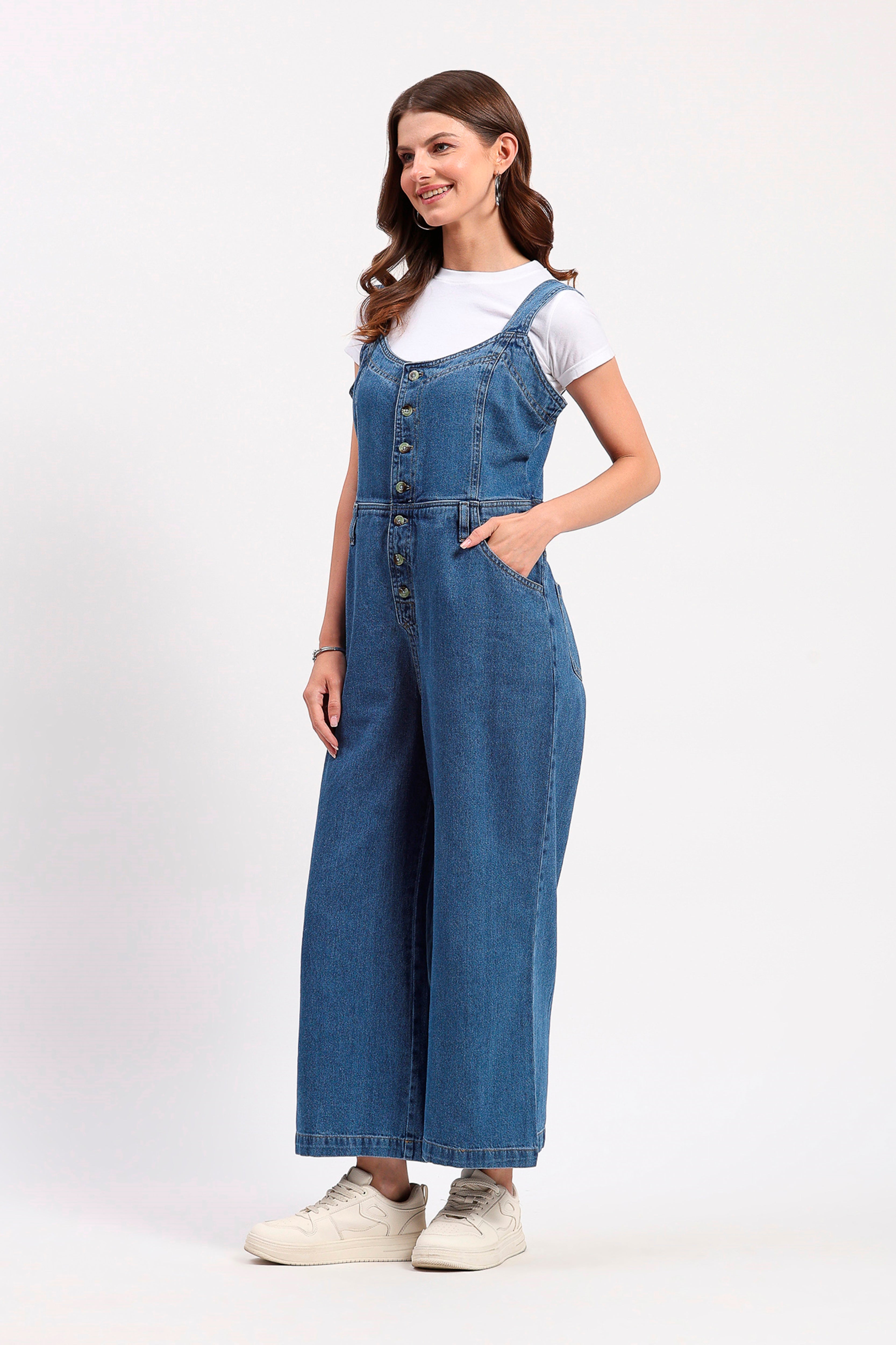 Blue Denim Jumpsuit