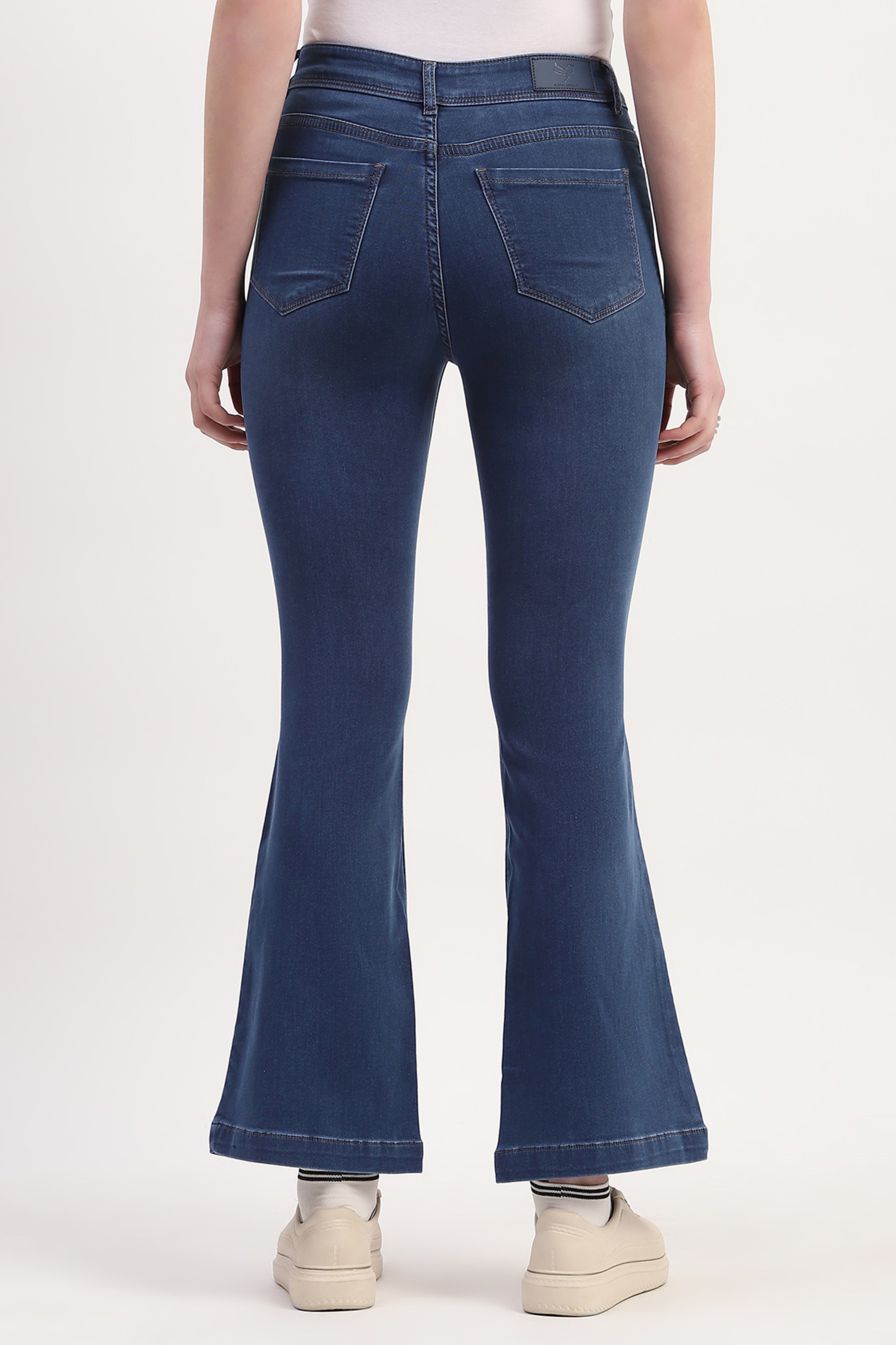 Blue Denim Solid Jeans
