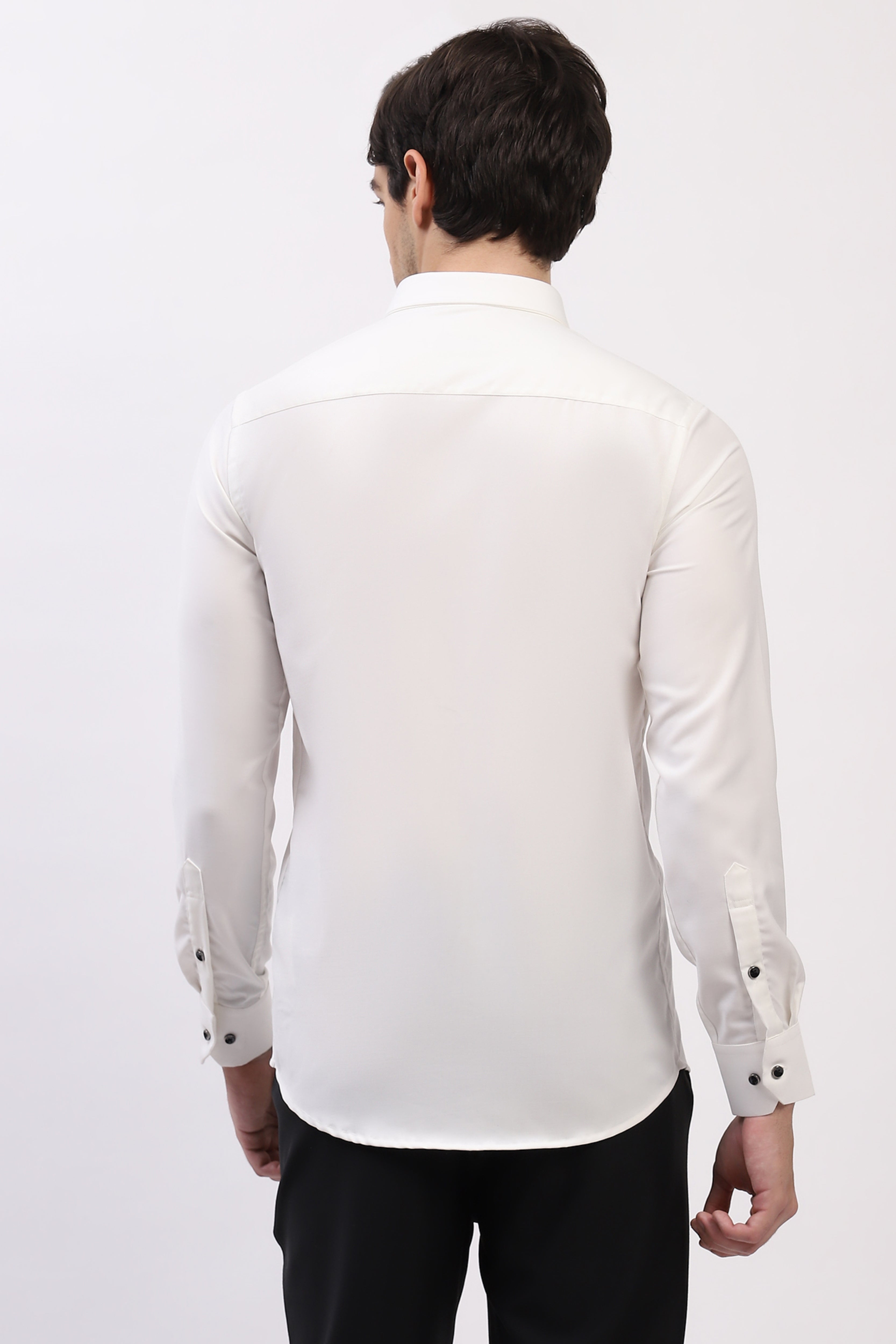 Classic White Premium Cotton Blend Shirt