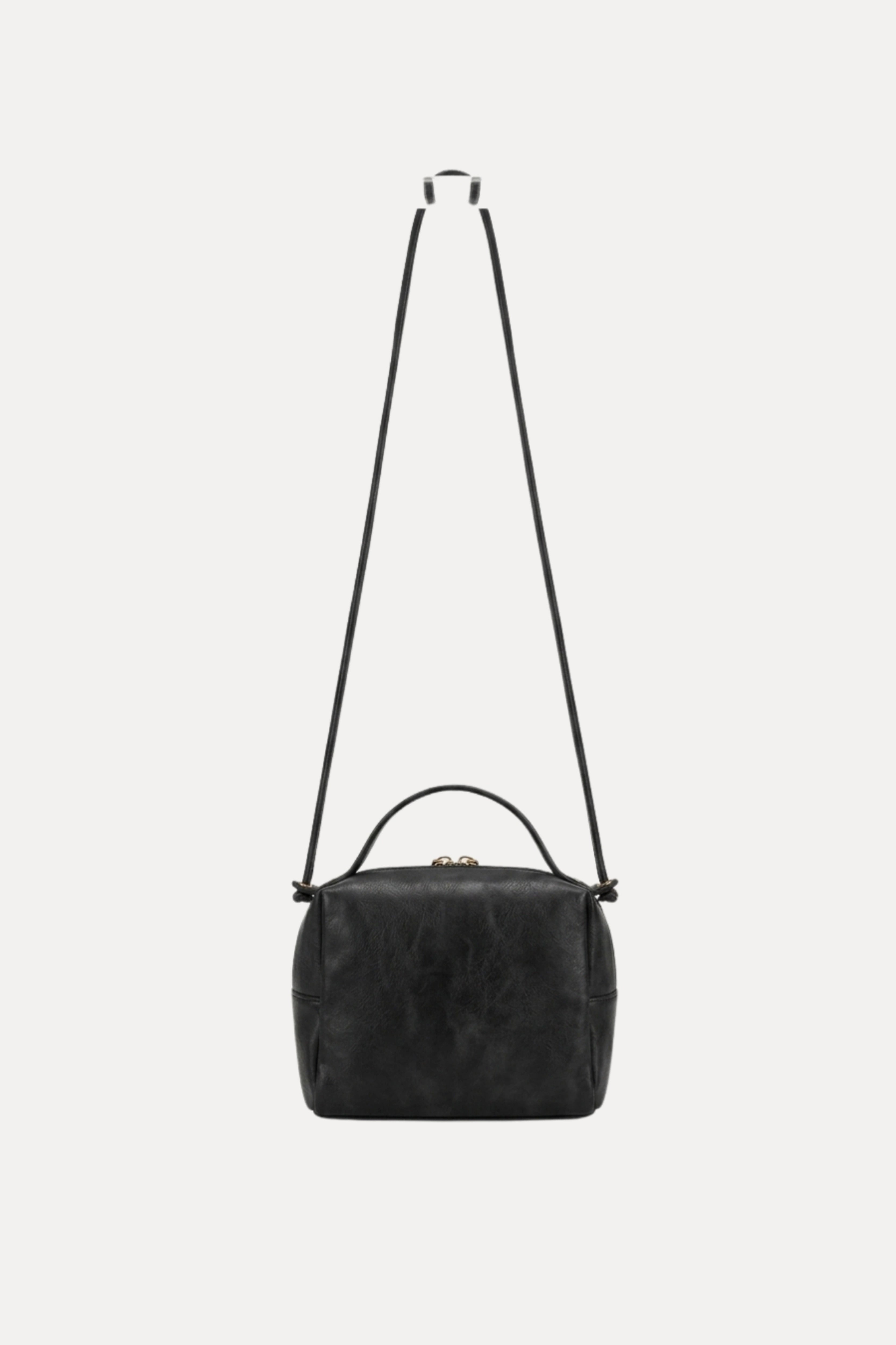 Midnight Black Braided Shoulder Bag