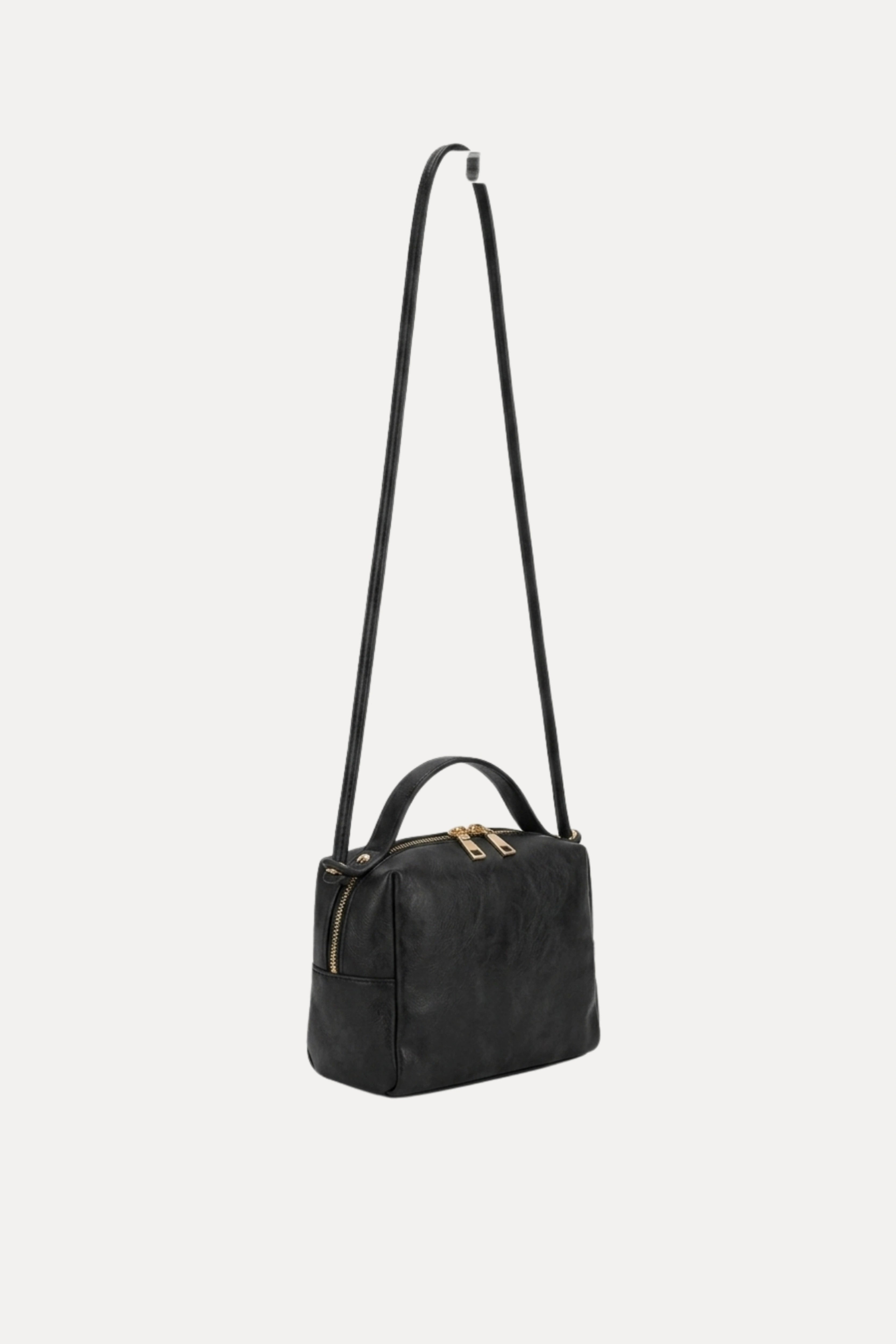 Midnight Black Braided Shoulder Bag