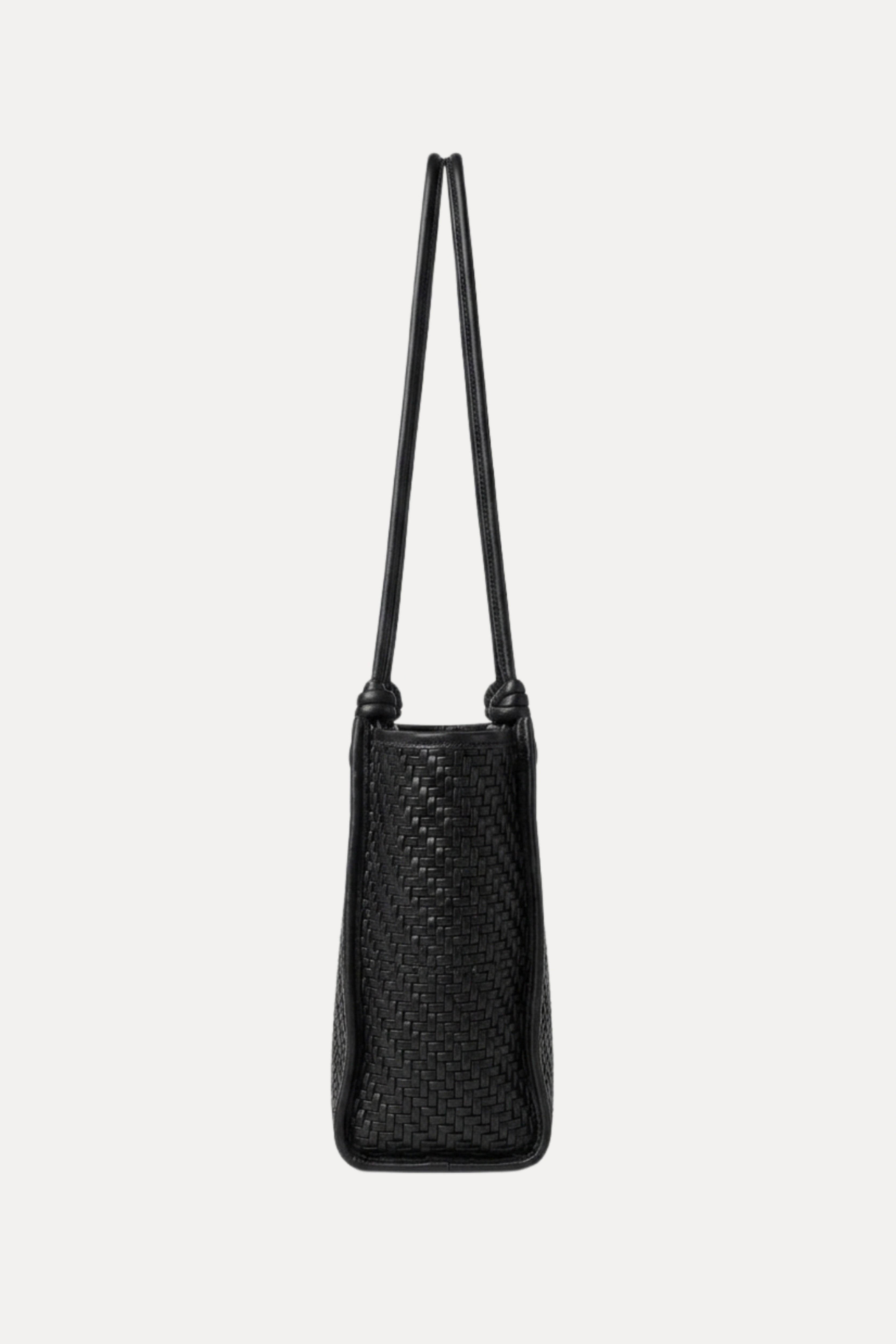 Midnight Black Braided Shoulder Bag