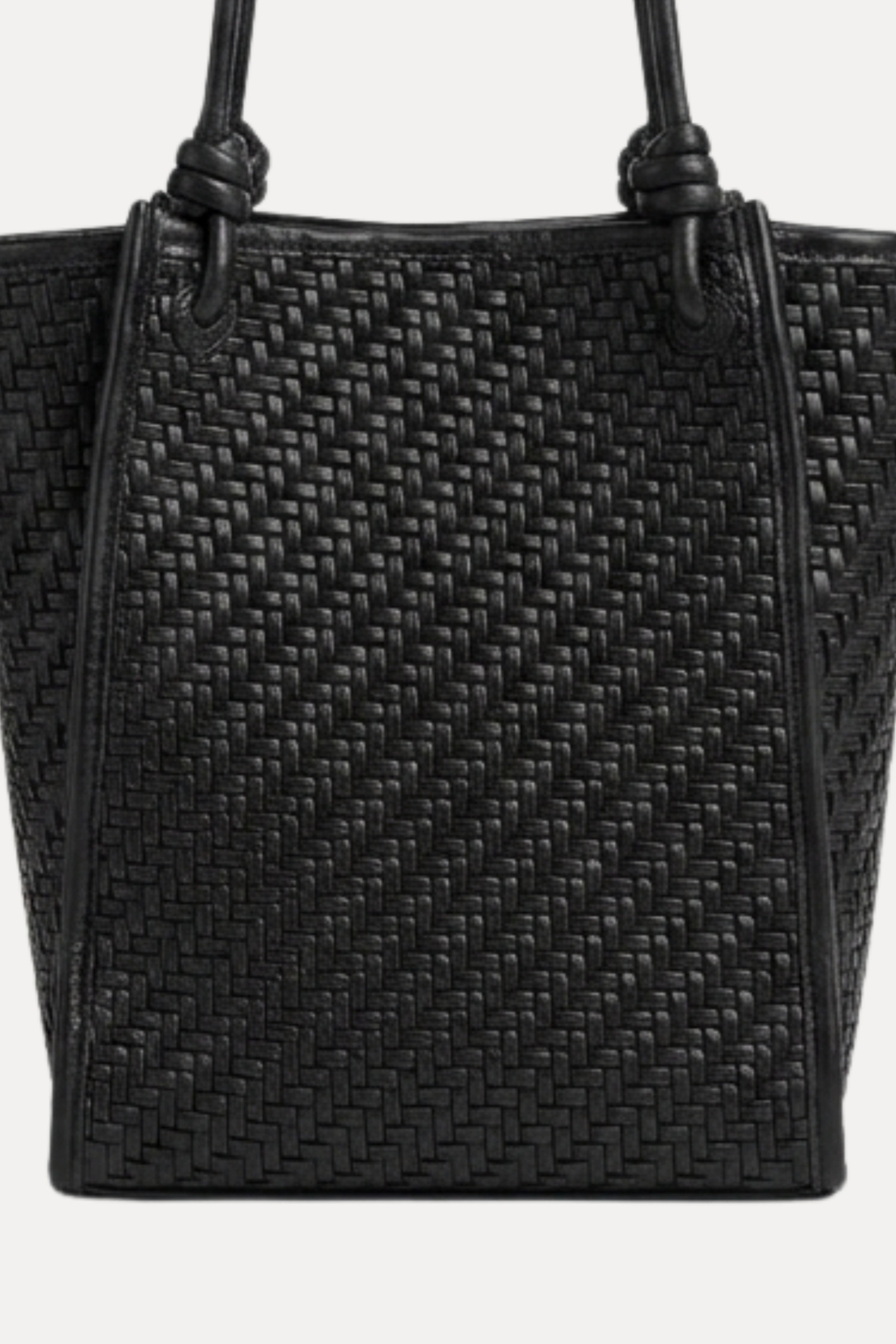 Midnight Black Braided Shoulder Bag