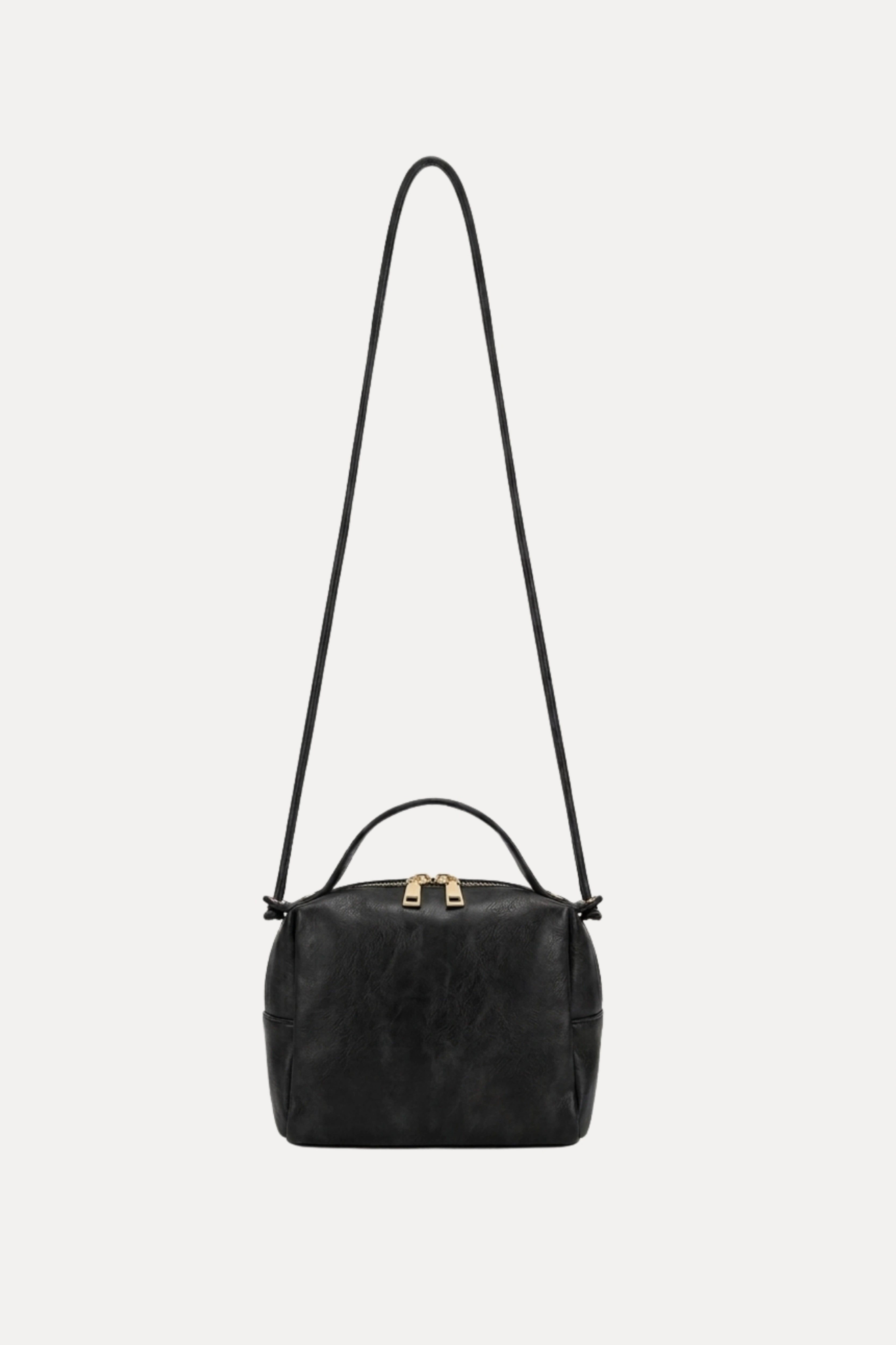 Midnight Black Braided Shoulder Bag