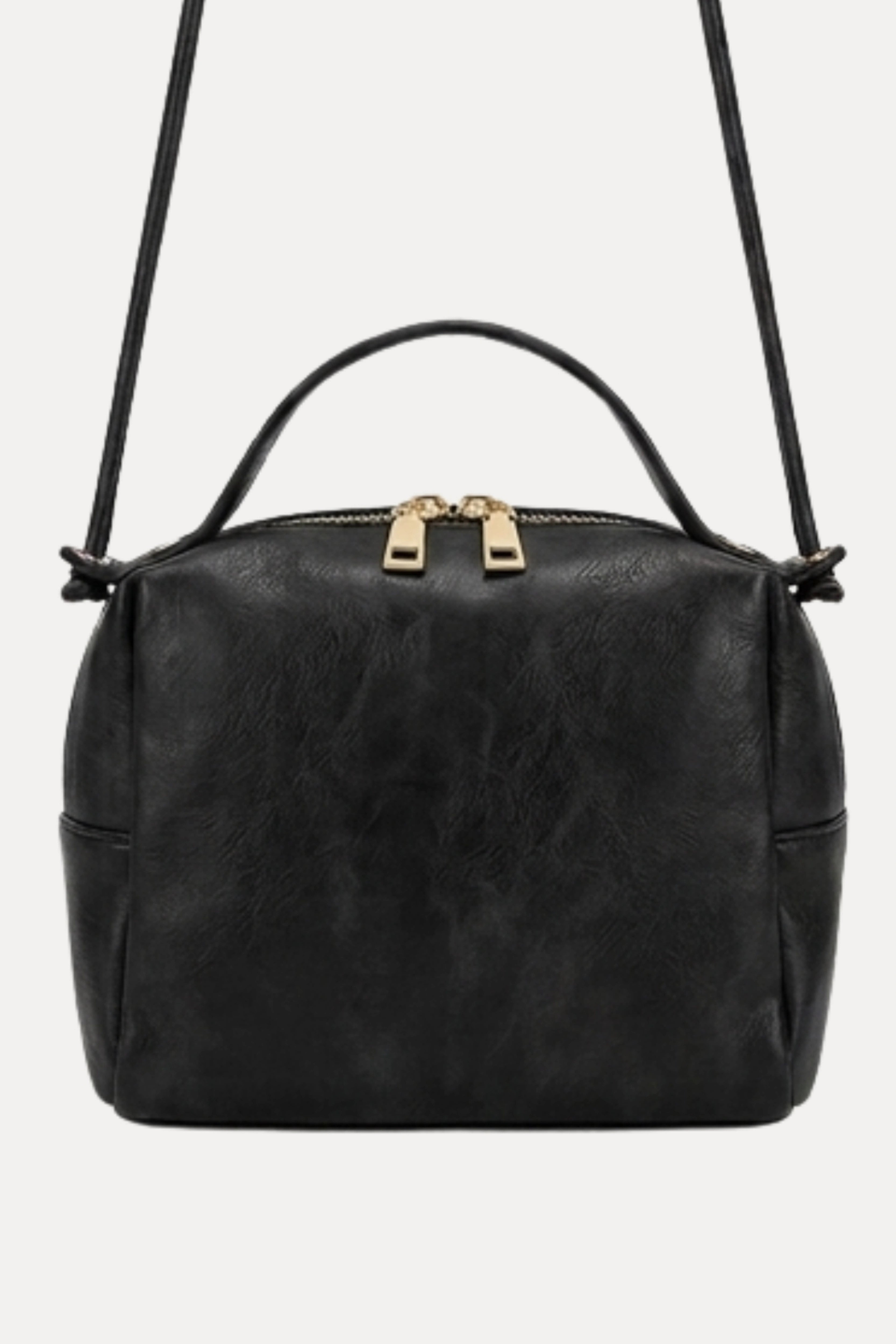 Midnight Black Braided Shoulder Bag