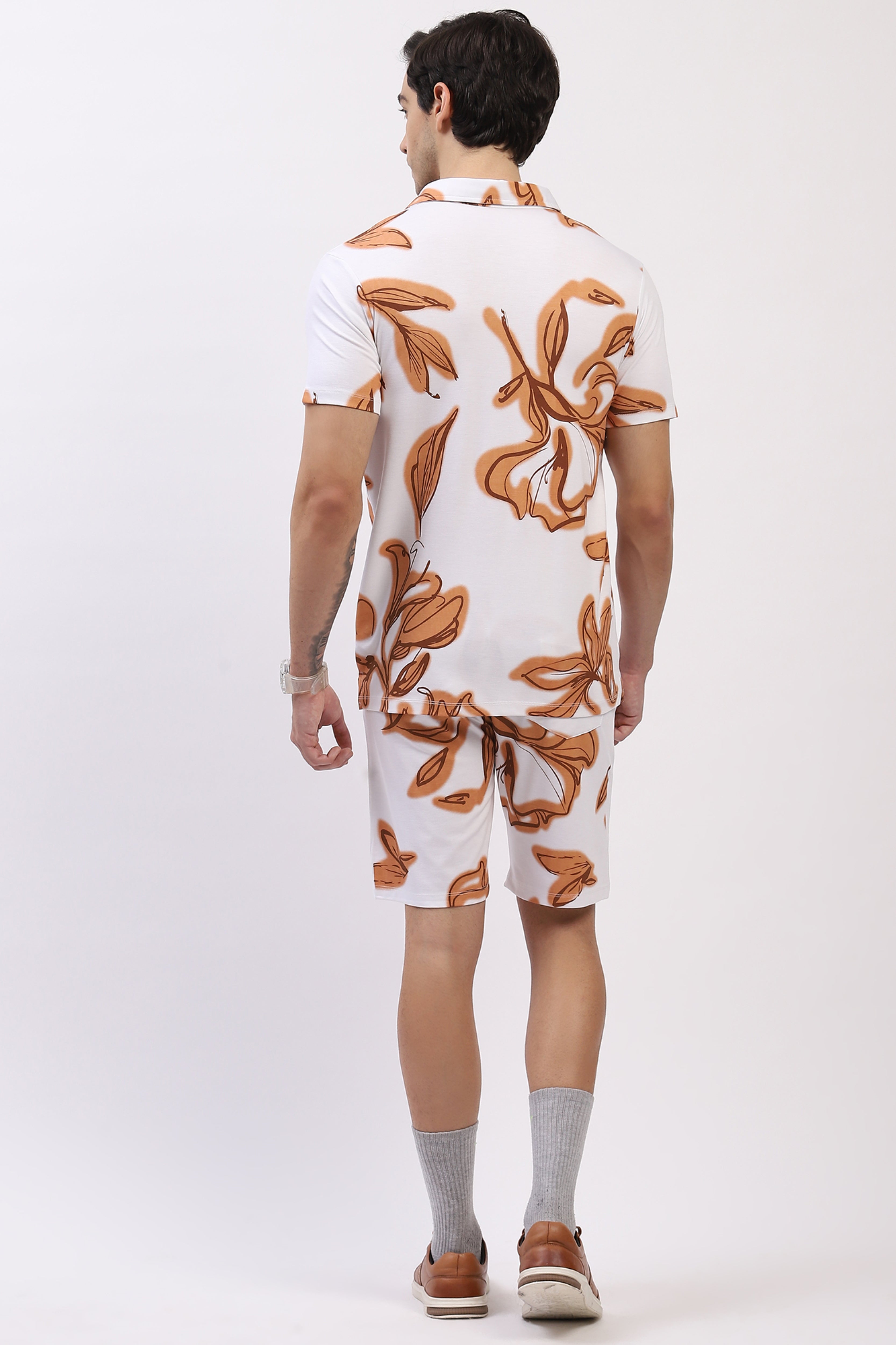 Brown Abstract Print Co-ord Set