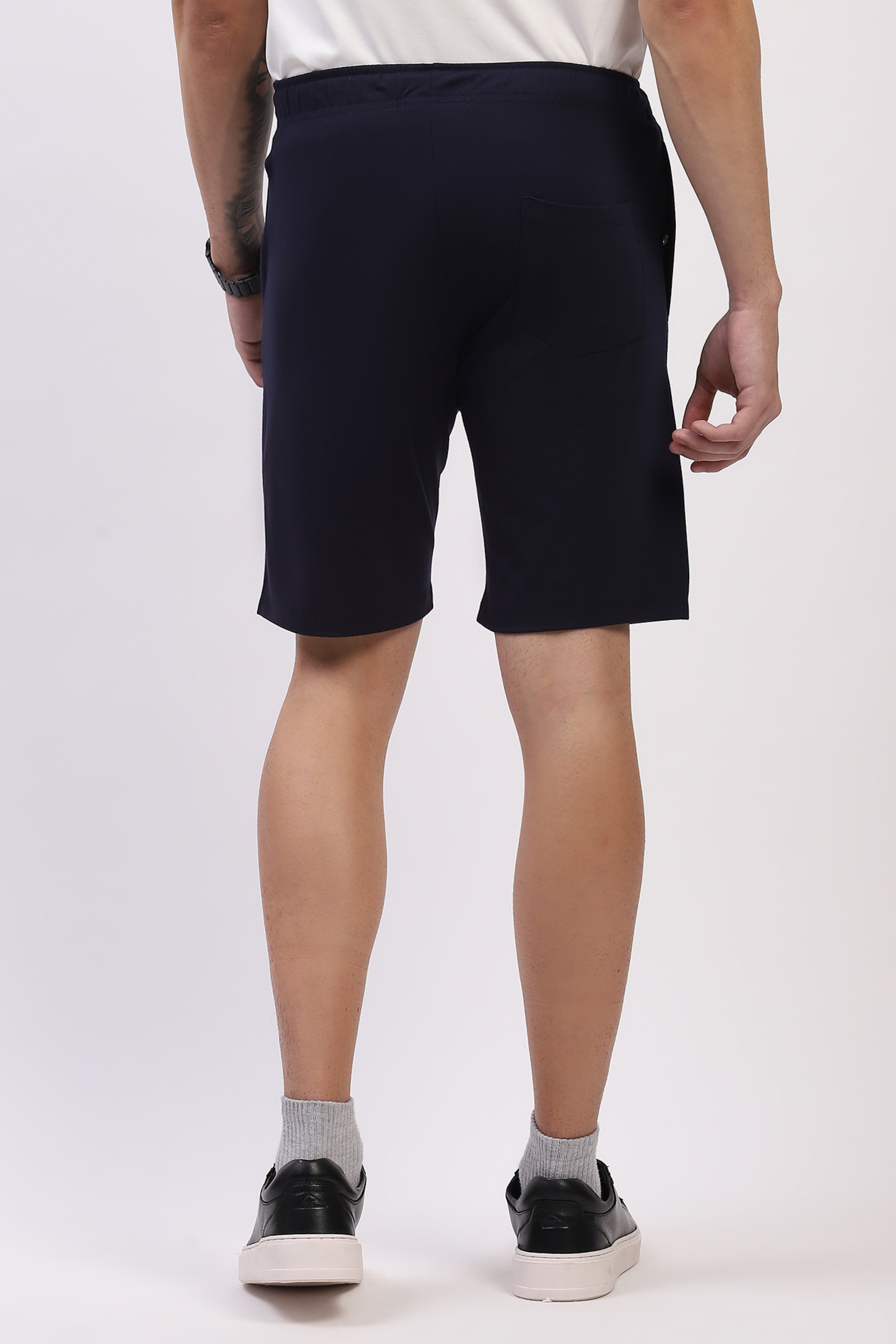 Navy Blue Comfort Stretch Casual Shorts