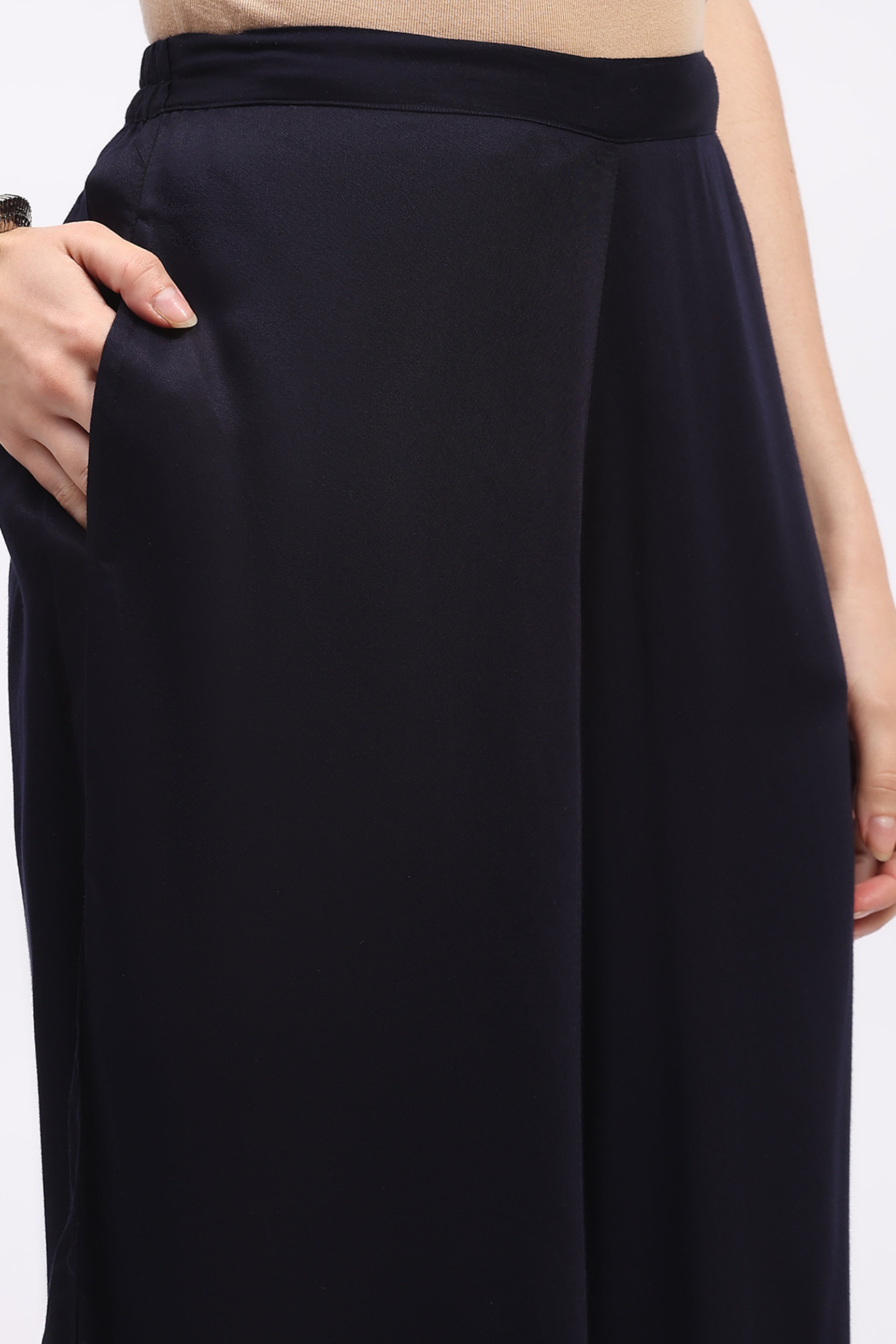 Navy Blue Ajrakh Kurta Set